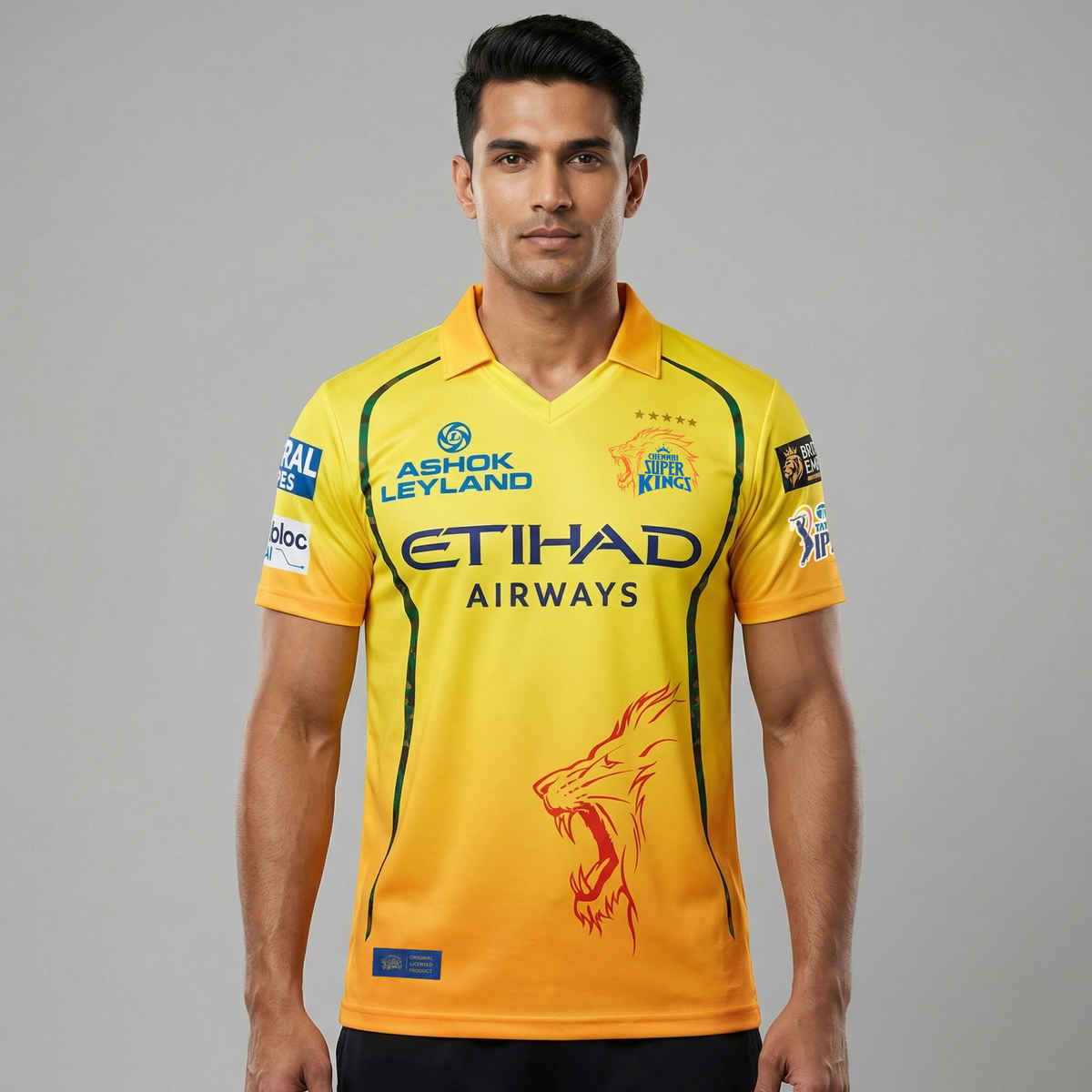 playR CSK - Chennai Super Kings Authentic Fan Jersey | IPL 2026 | Plain | 2XL
