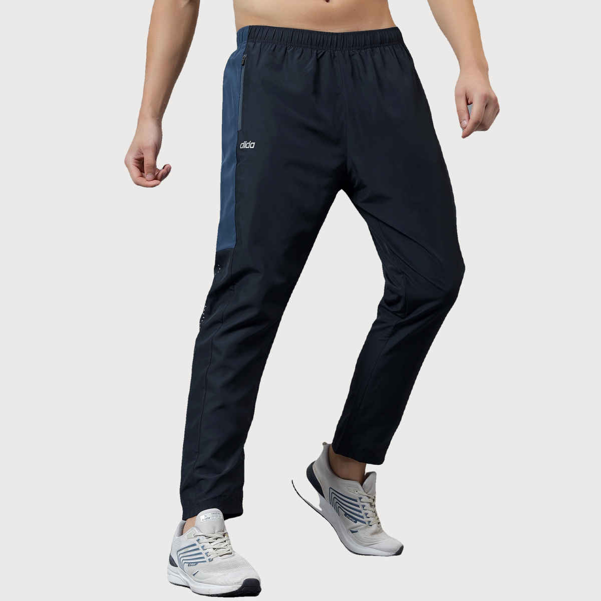 Dida Men's Track Pant Activewear Zipper Pocket Regular Fit | Navy - L
