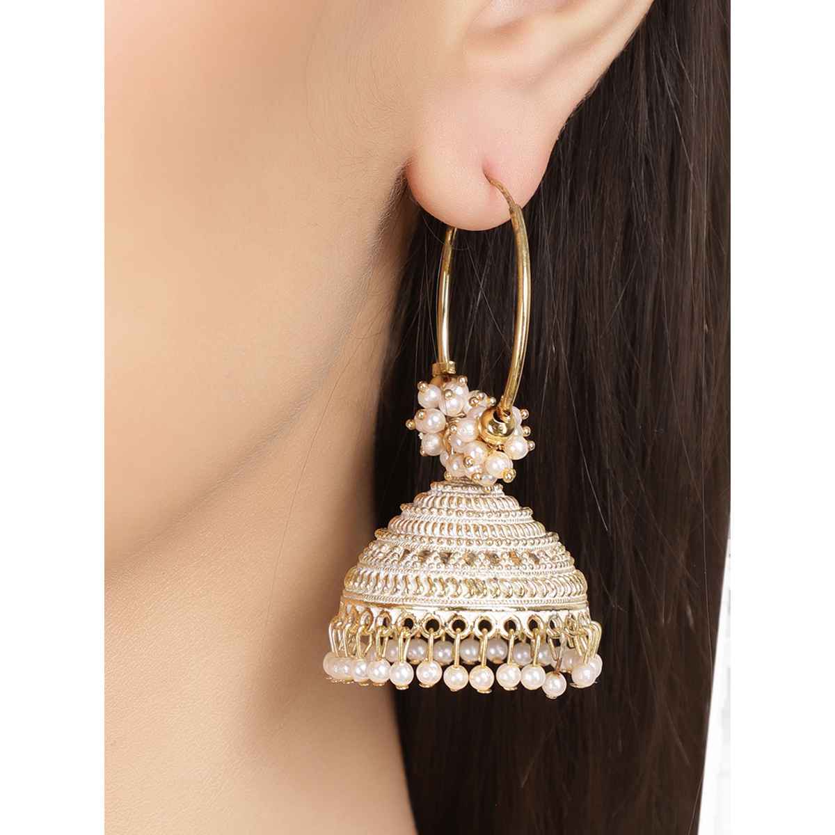 Shining Diva Fashion Latest Stylish Traditional Jhumka Jhumki Earrings for Women & Girls | 13623er