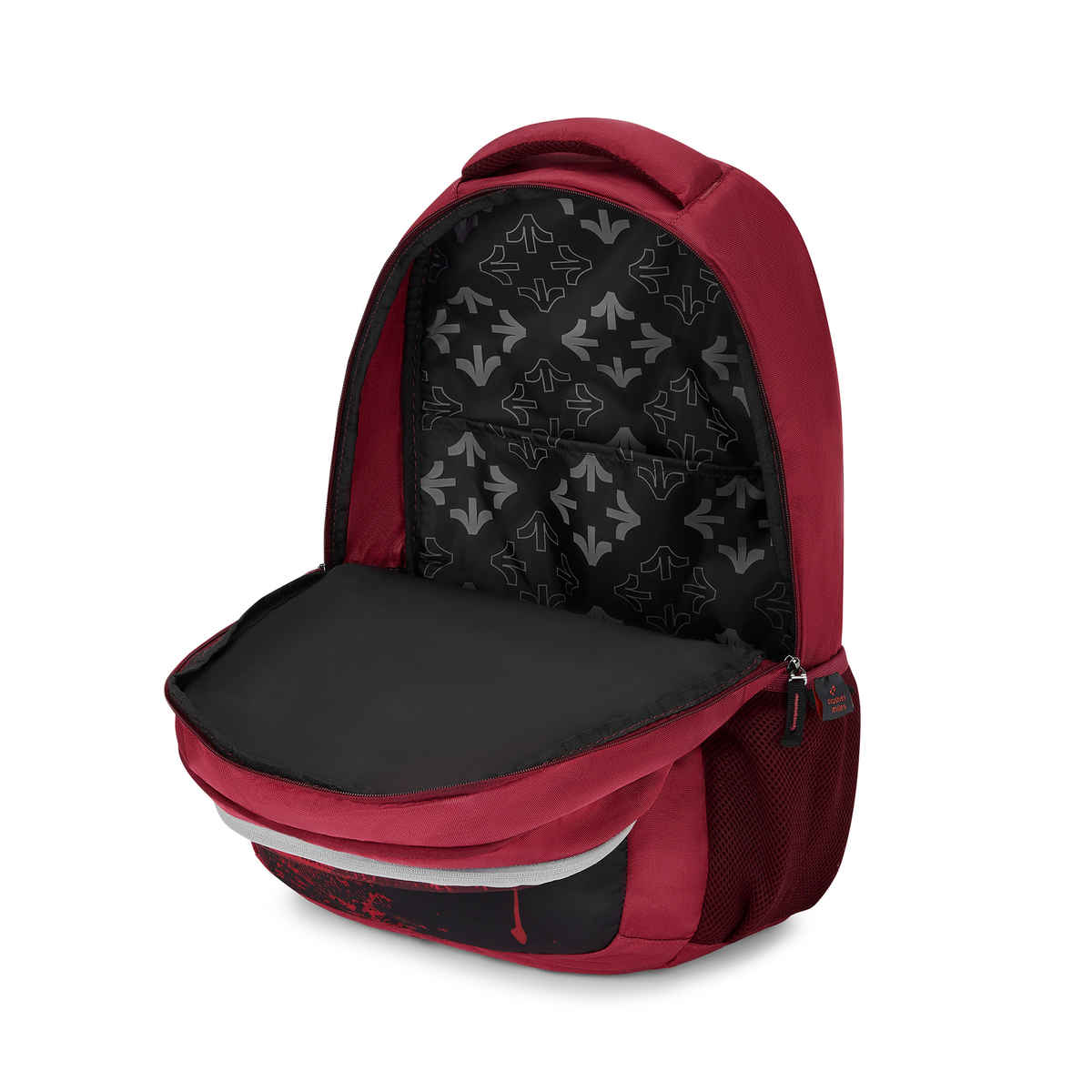 Nasher Miles Cricket Backpack- Unisex- 3 Compartment Casual College Bag- Red- 45L