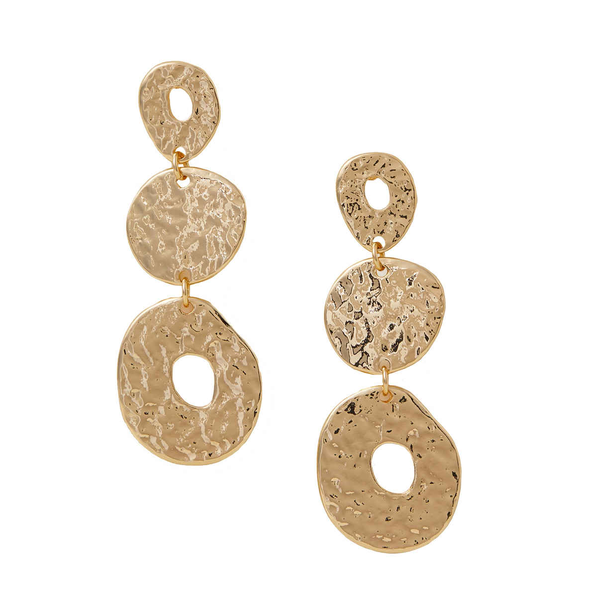 Accessorize London Women's Gold Triple Circle Hoop Earrings - Gold