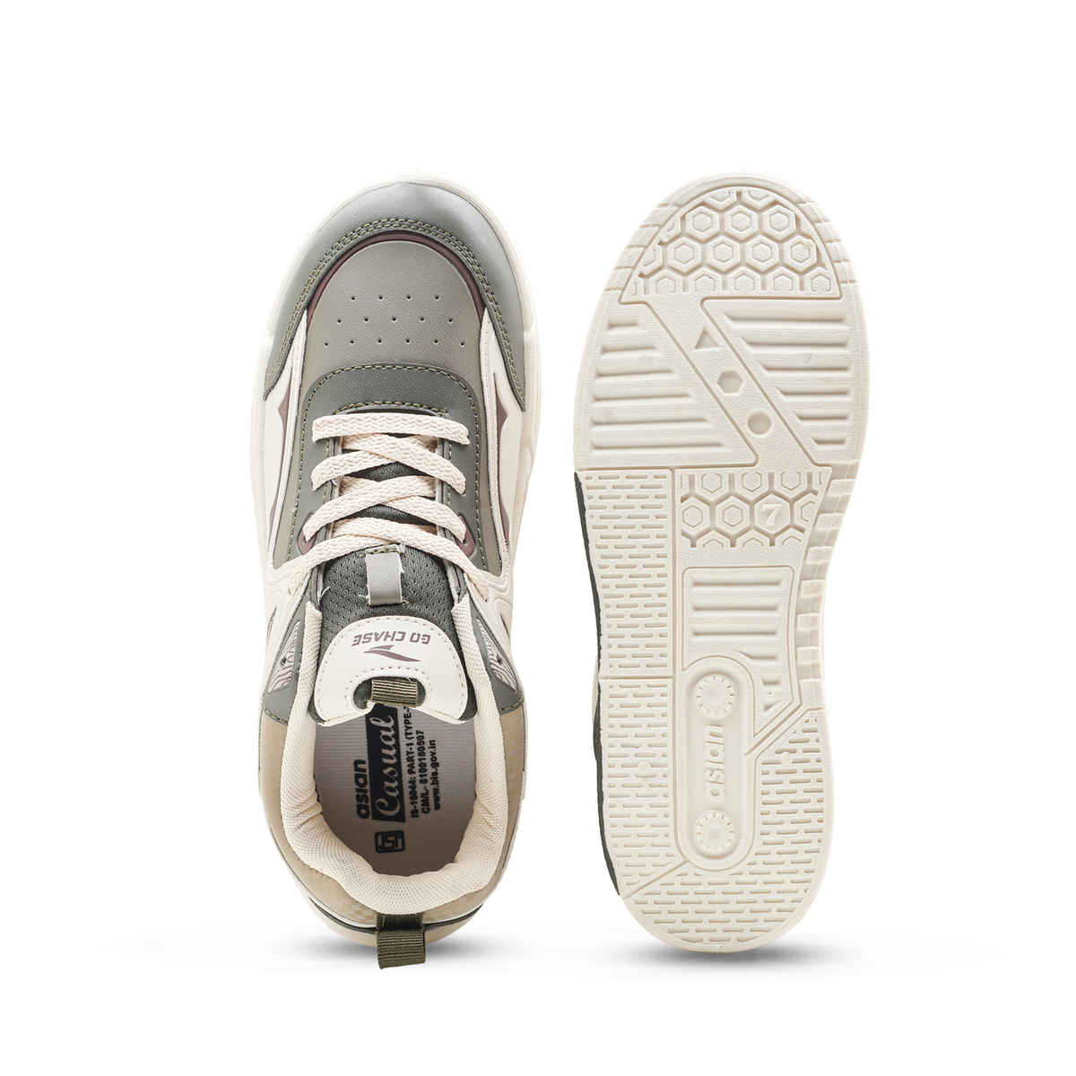 Asian Men's Lifestyle-02 Cream Beige Sneakers UK-9