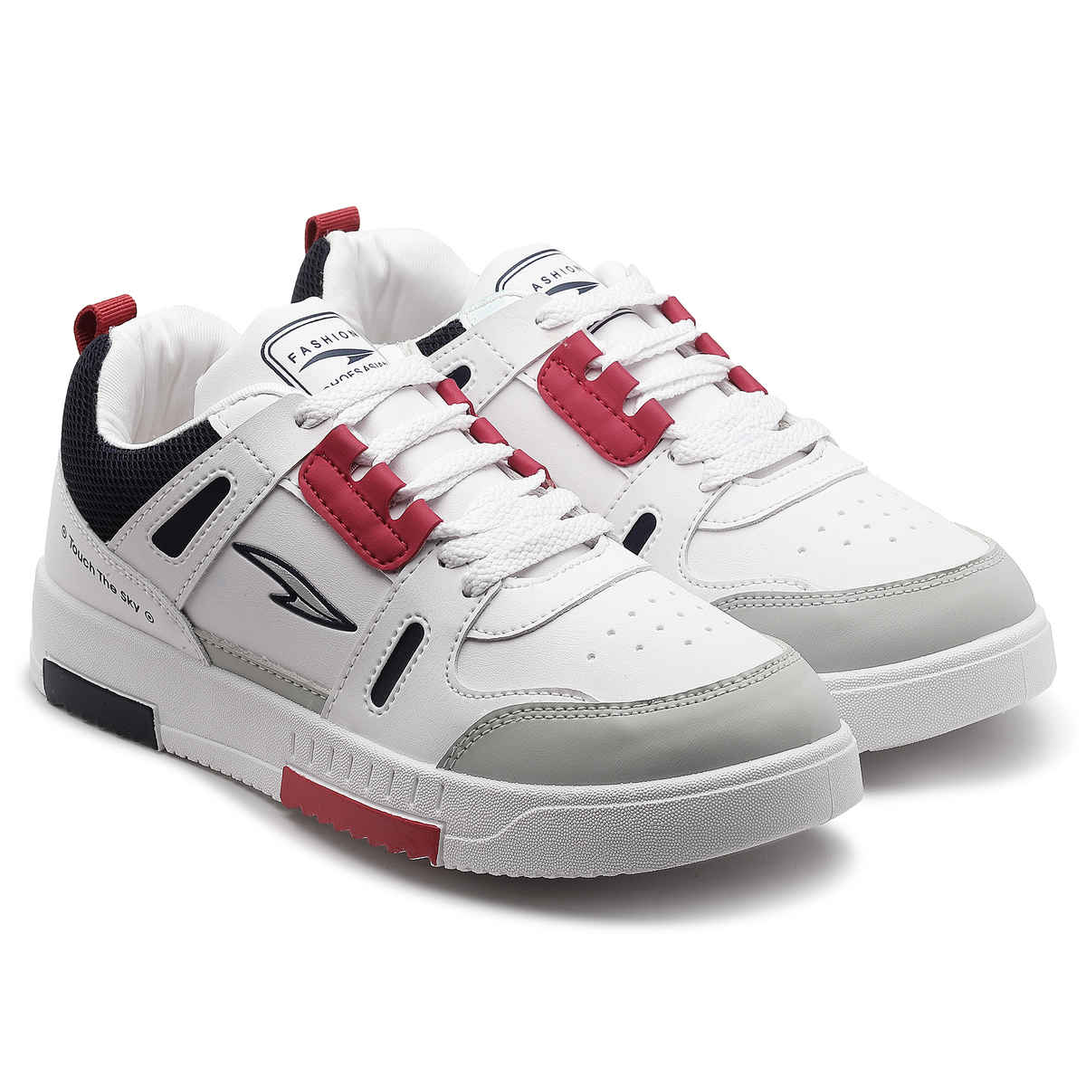 Asian Men's Lace up Sneakers | TARZAN-06 | White | UK 6