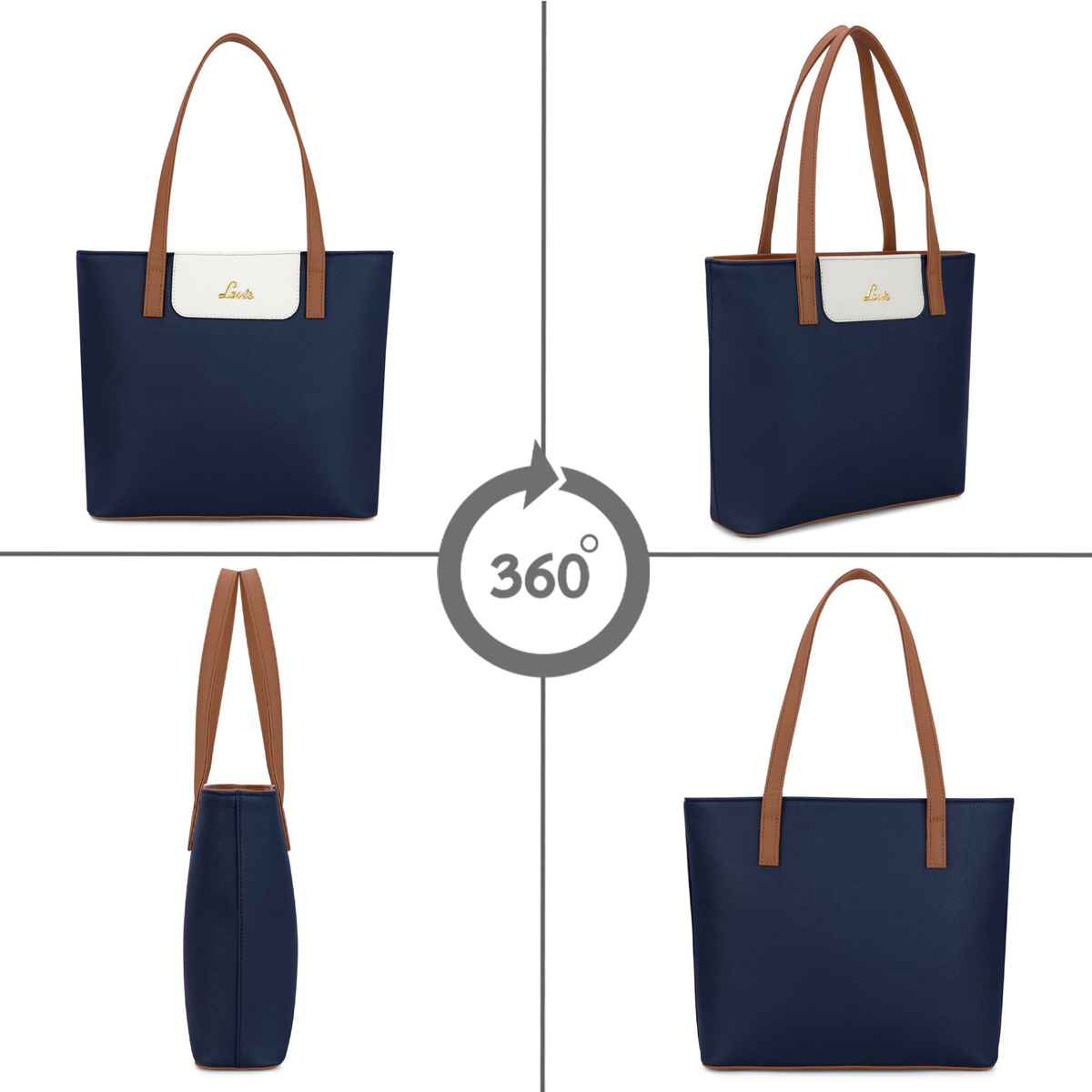 Lavie Women's Colourblock Jossie Tote Handbag | Navy Blue