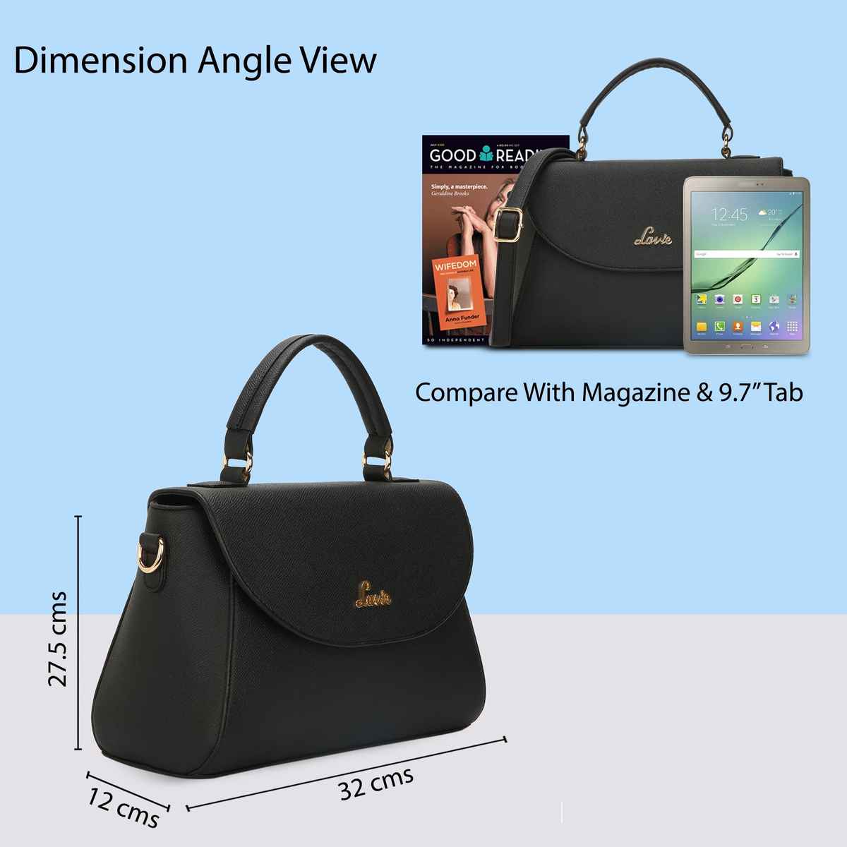 Lavie Women's Bleech Flap Satchel Handbag | Ladies purse | Shoulder Bag