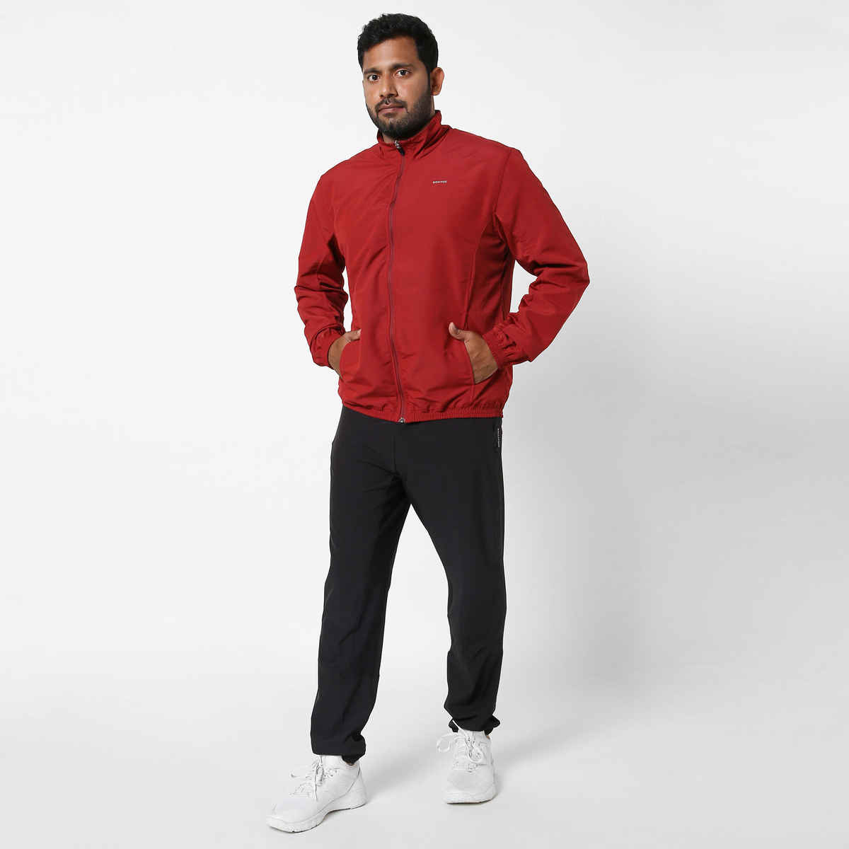 Domyos By Decathlon Men's Fitness Tracksuit Jacket | Red - M