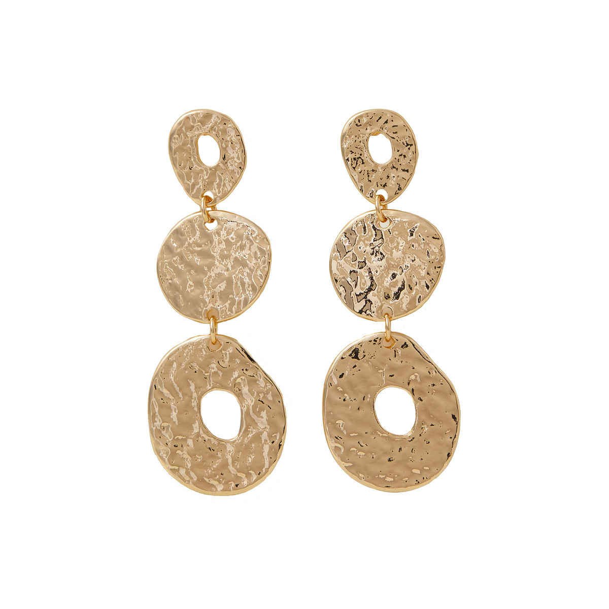 Accessorize London Women's Gold Triple Circle Hoop Earrings - Gold