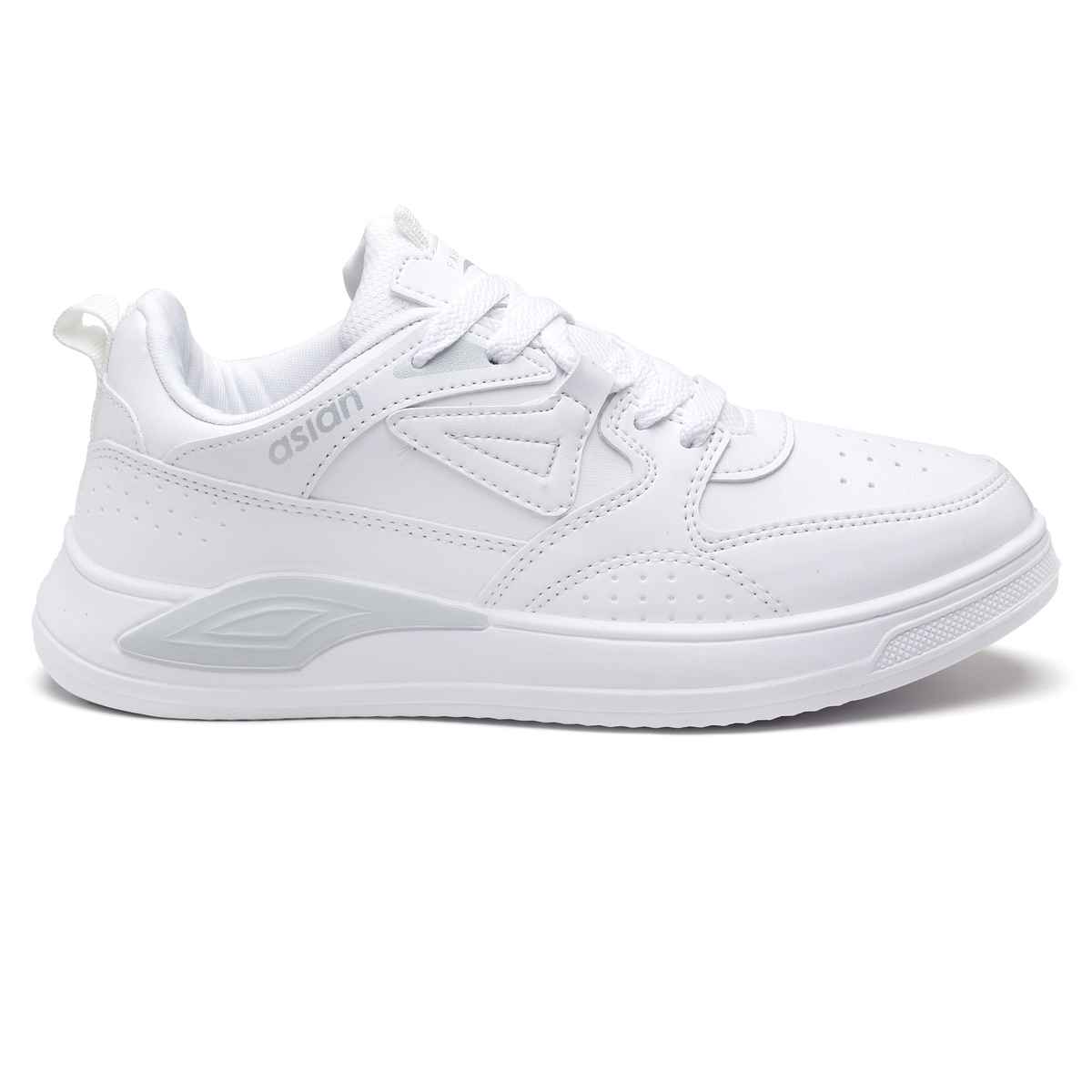 Asian Men s Moscow-01 Full White Sneakers | UK-7
