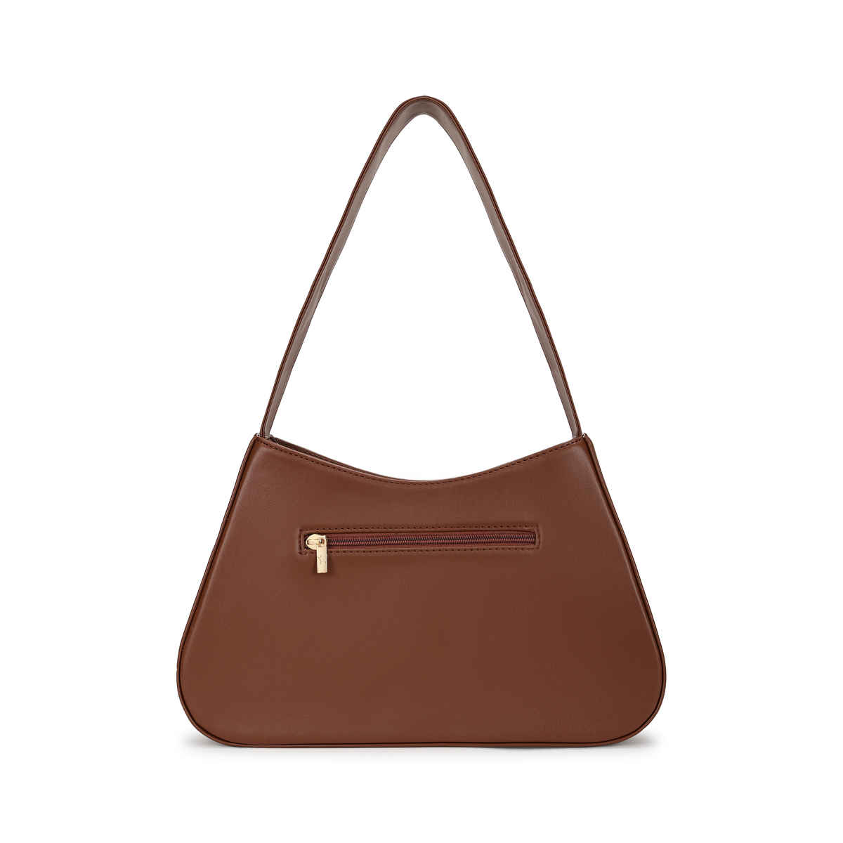 Fastrack Solid Baguette Shoulder Bag for Women | Brown