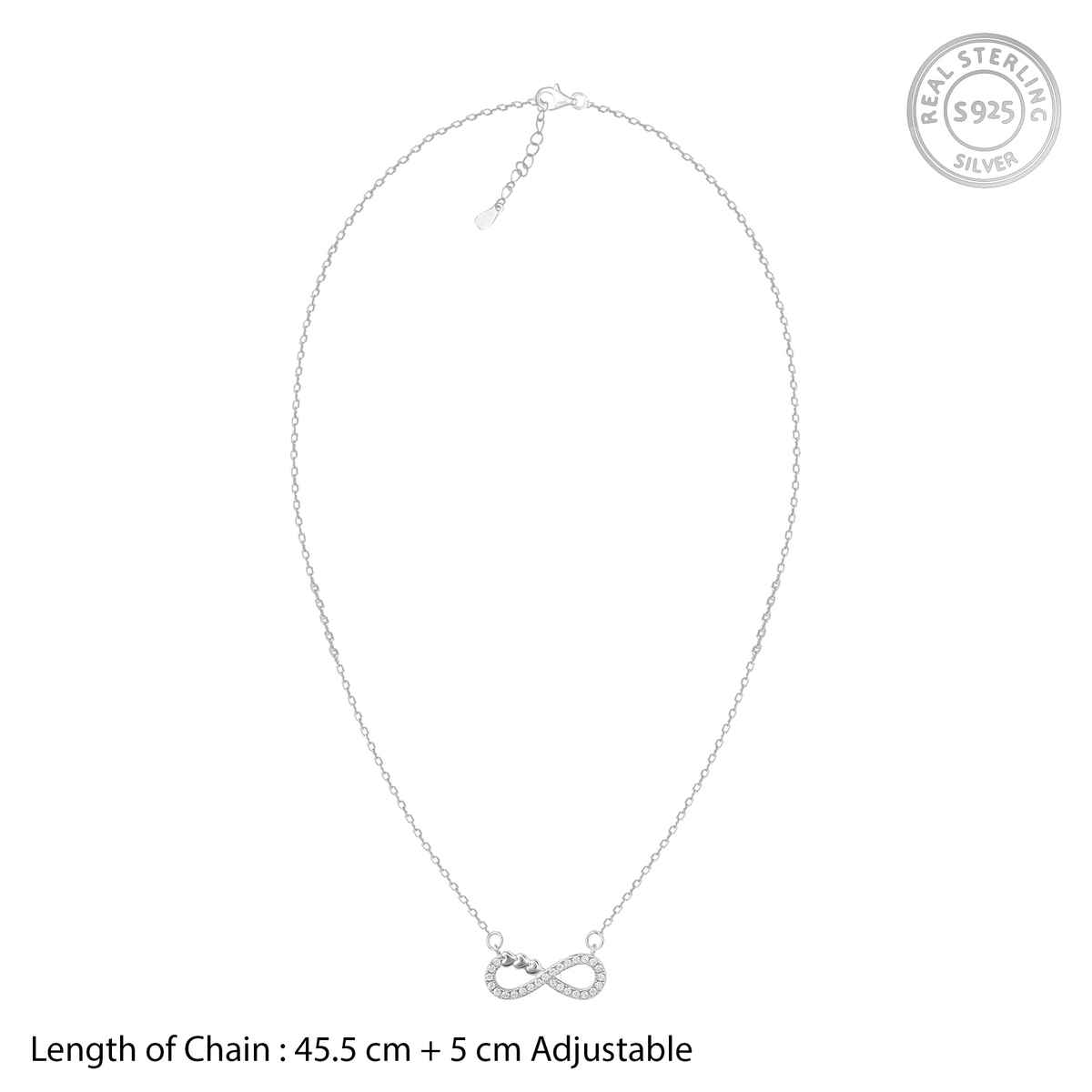 Giva Silver Infinity Heart Necklace