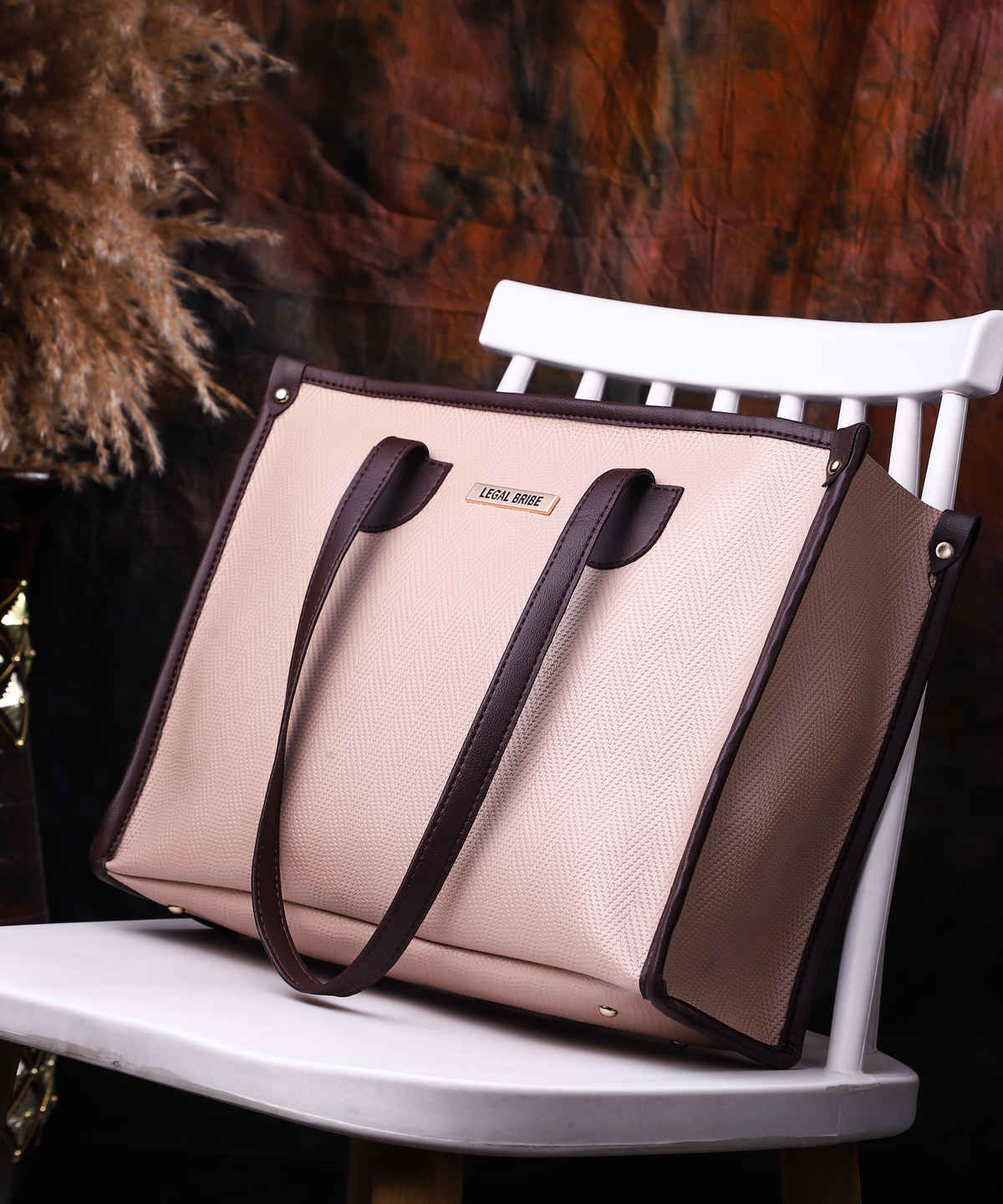 Legal Bribe Textured Tote Bag | Beige | LB2087