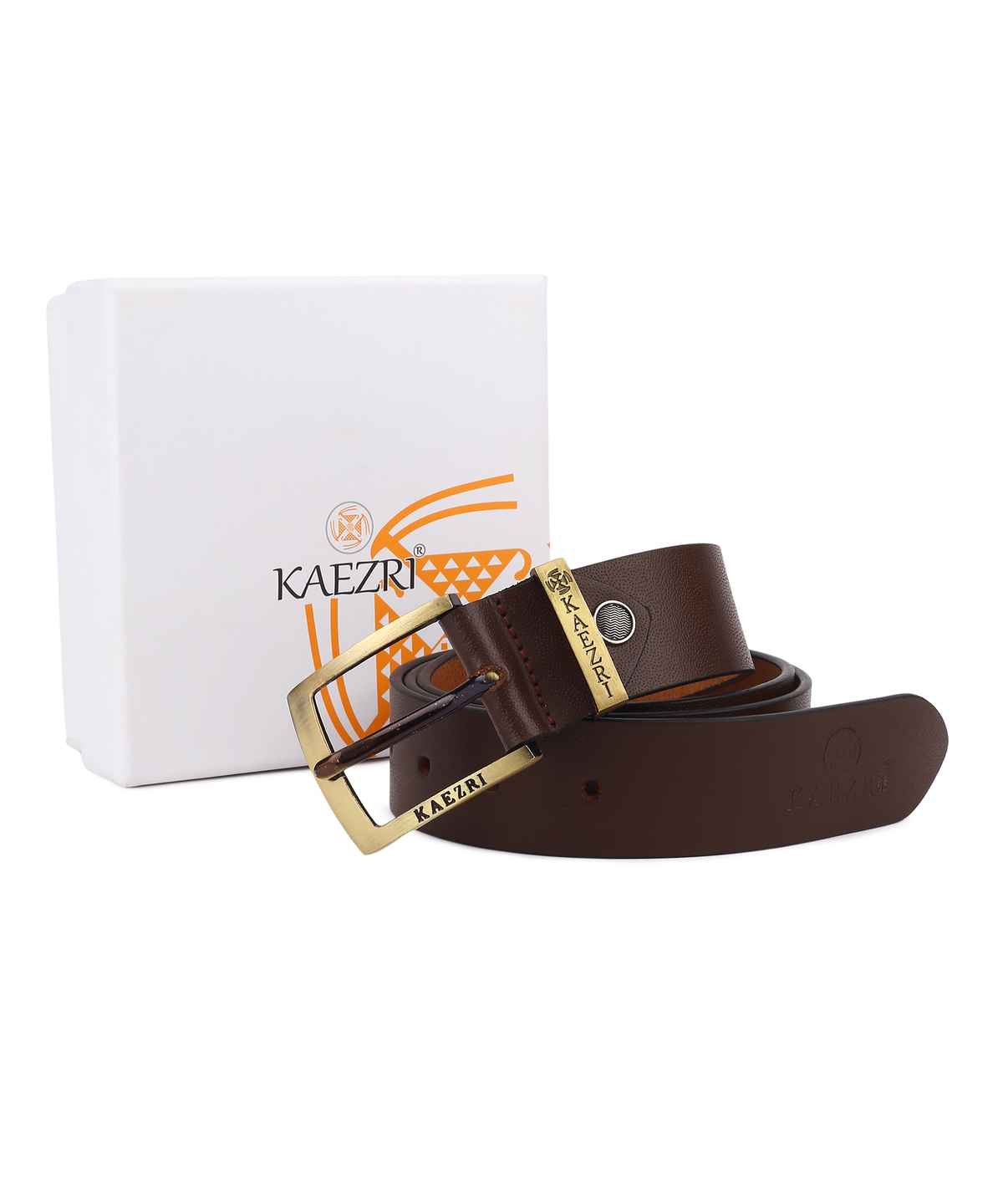 Kaezri Genuine Leather Brown Belt for Men | Mono - 42