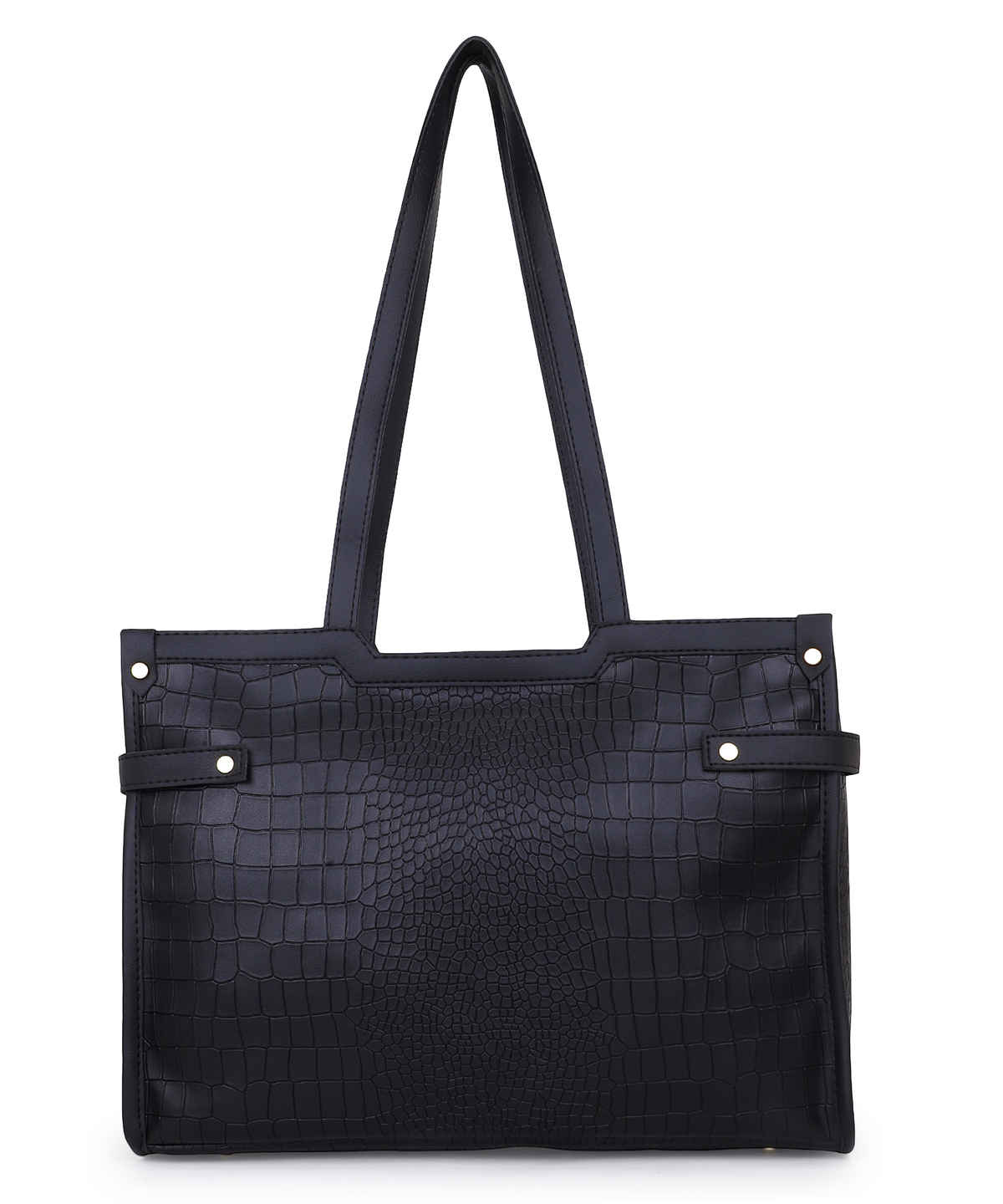 Legal Bribe Stylish Buckle Tote Bag | Black | LB2066