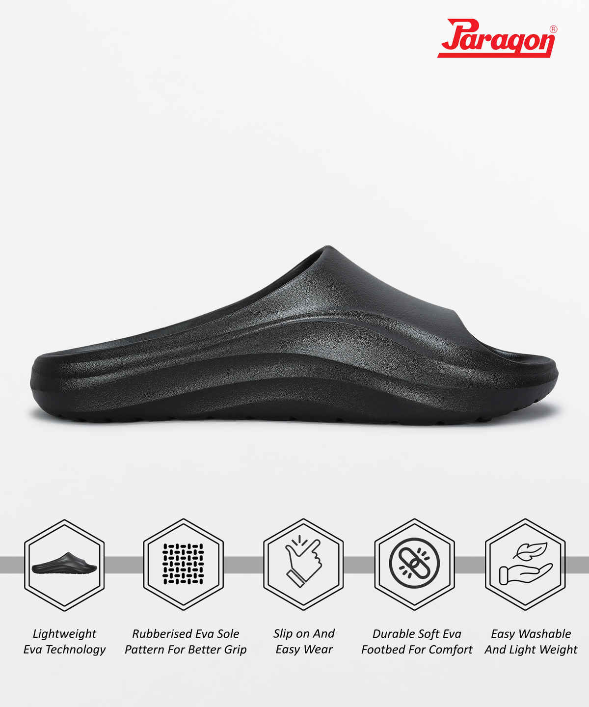 Paragon Men's Black Eva Slippers EVK10926G UK 8
