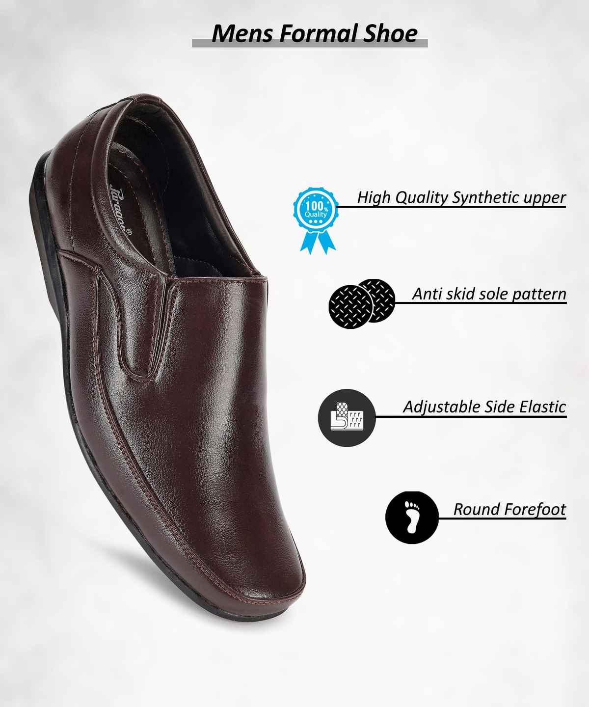 Paragon Men's Brown Pvc Formal Shoes K11240G UK 9