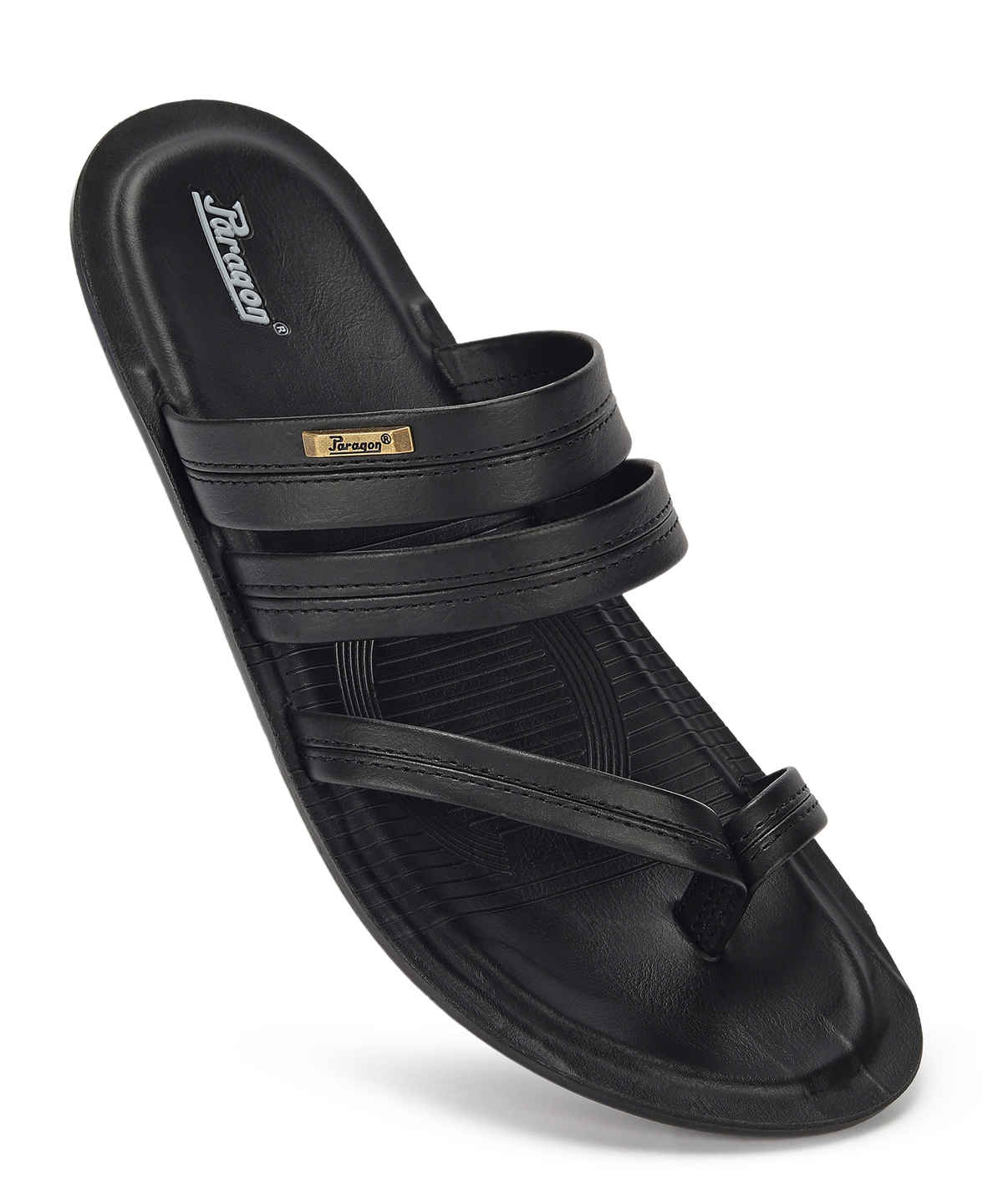 Paragon Men's Black Pu Water Resistant Sandals PUK2224G UK 7