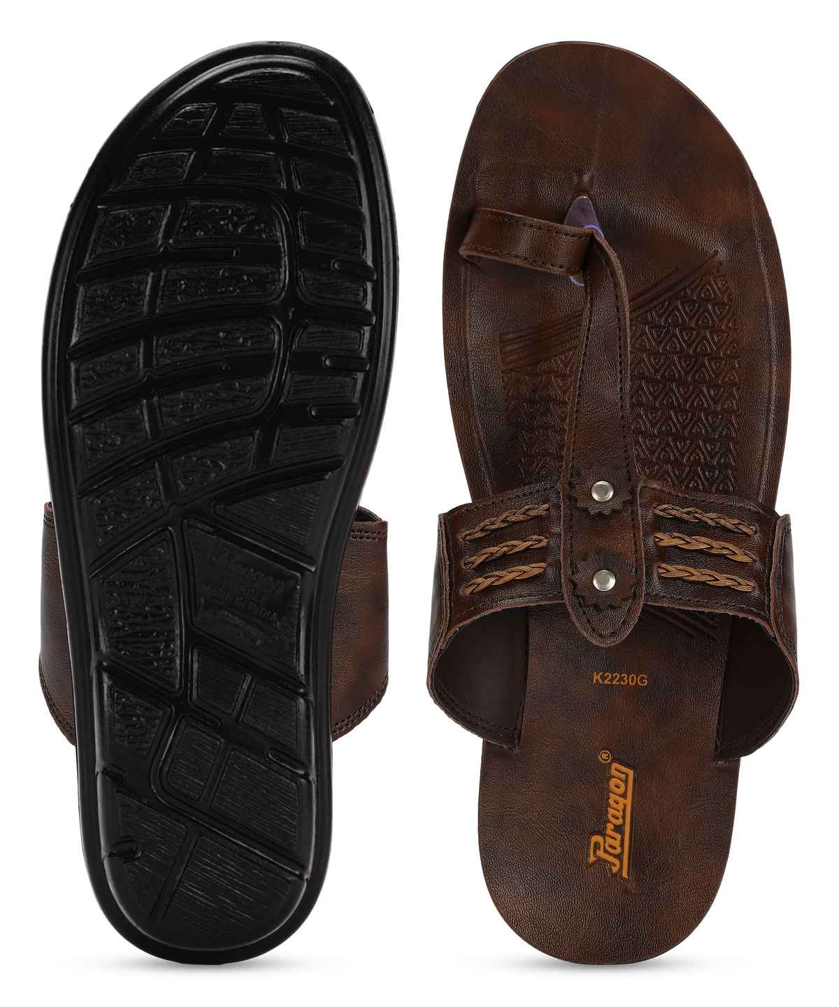 Paragon Men's Brown Pu Sandals PUK2230G UK 10