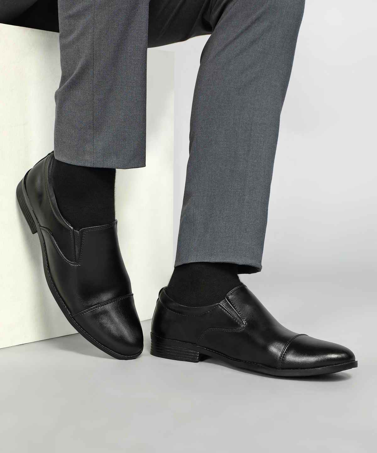 Paragon Men's Black Pvc Formal Shoes K11241G UK 10