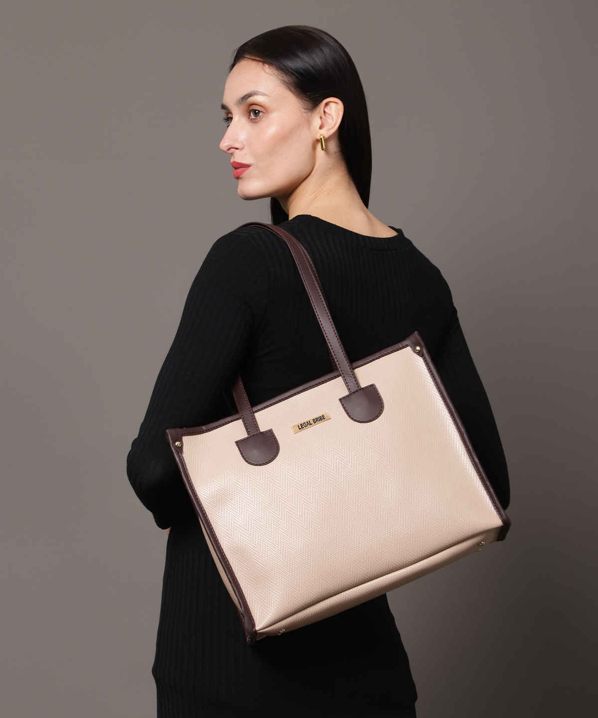 Legal Bribe Textured Tote Bag | Beige | LB2087