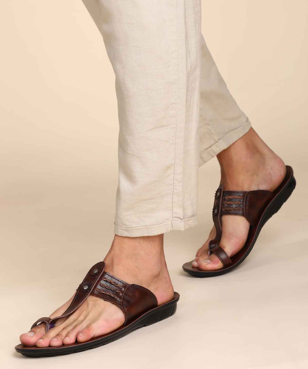 Paragon Men's Brown Pu Water Resistant Sandals PUK2230G UK 7