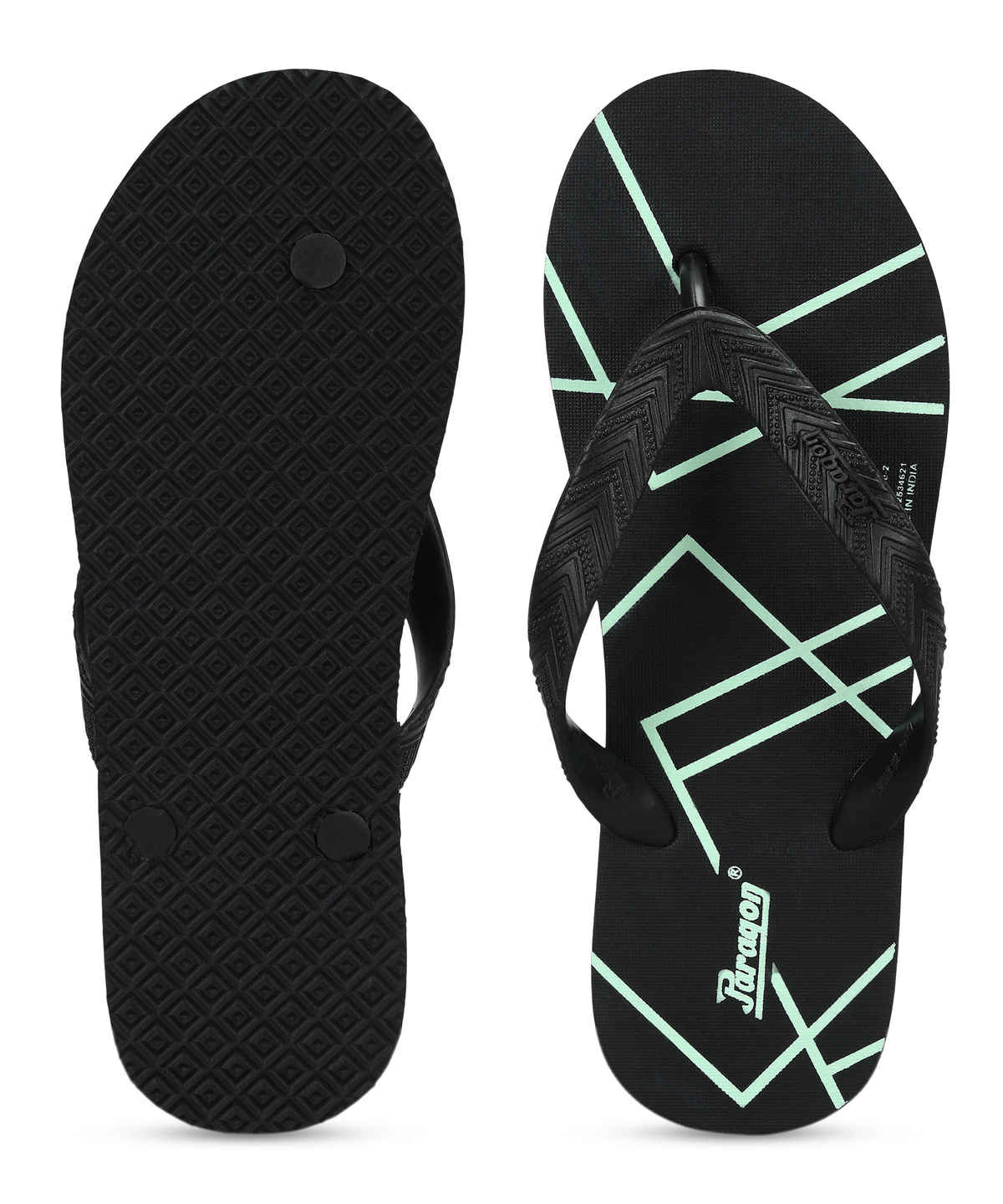 Paragon Men's Lightweight & Waterproof Hawai Slipper | Neon Green - UK 9