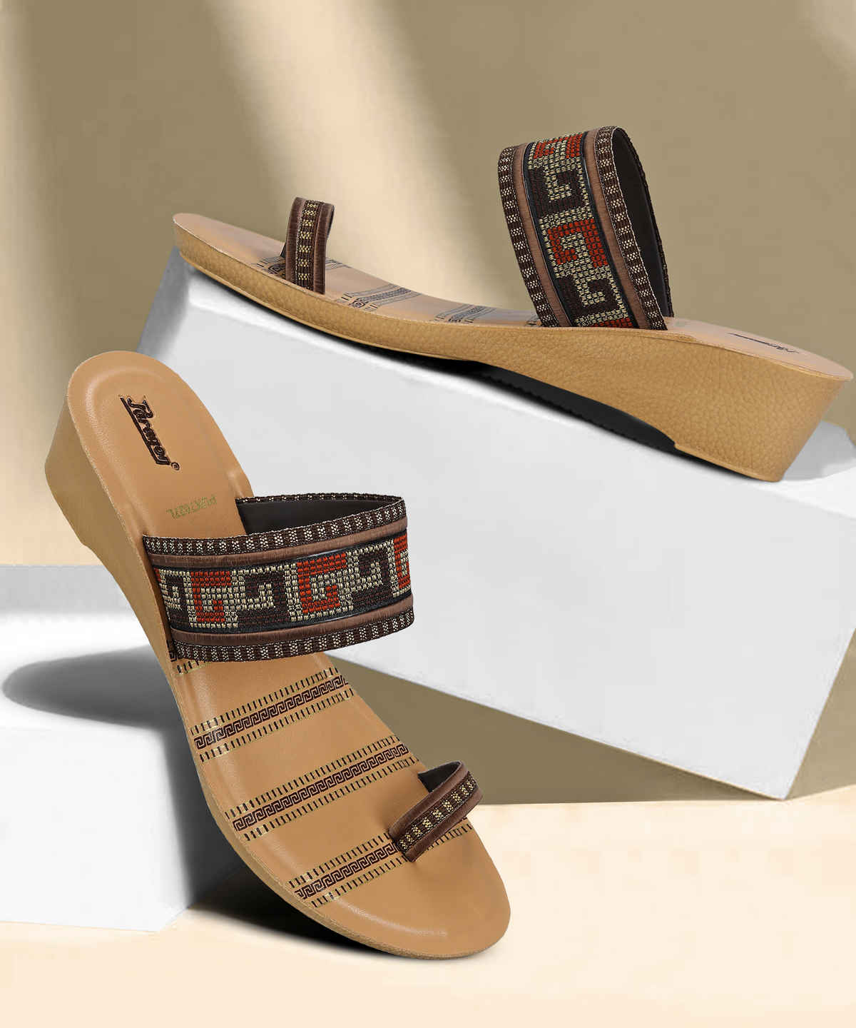 Paragon Women's Brown Pu Sandals PUK7027L UK 8