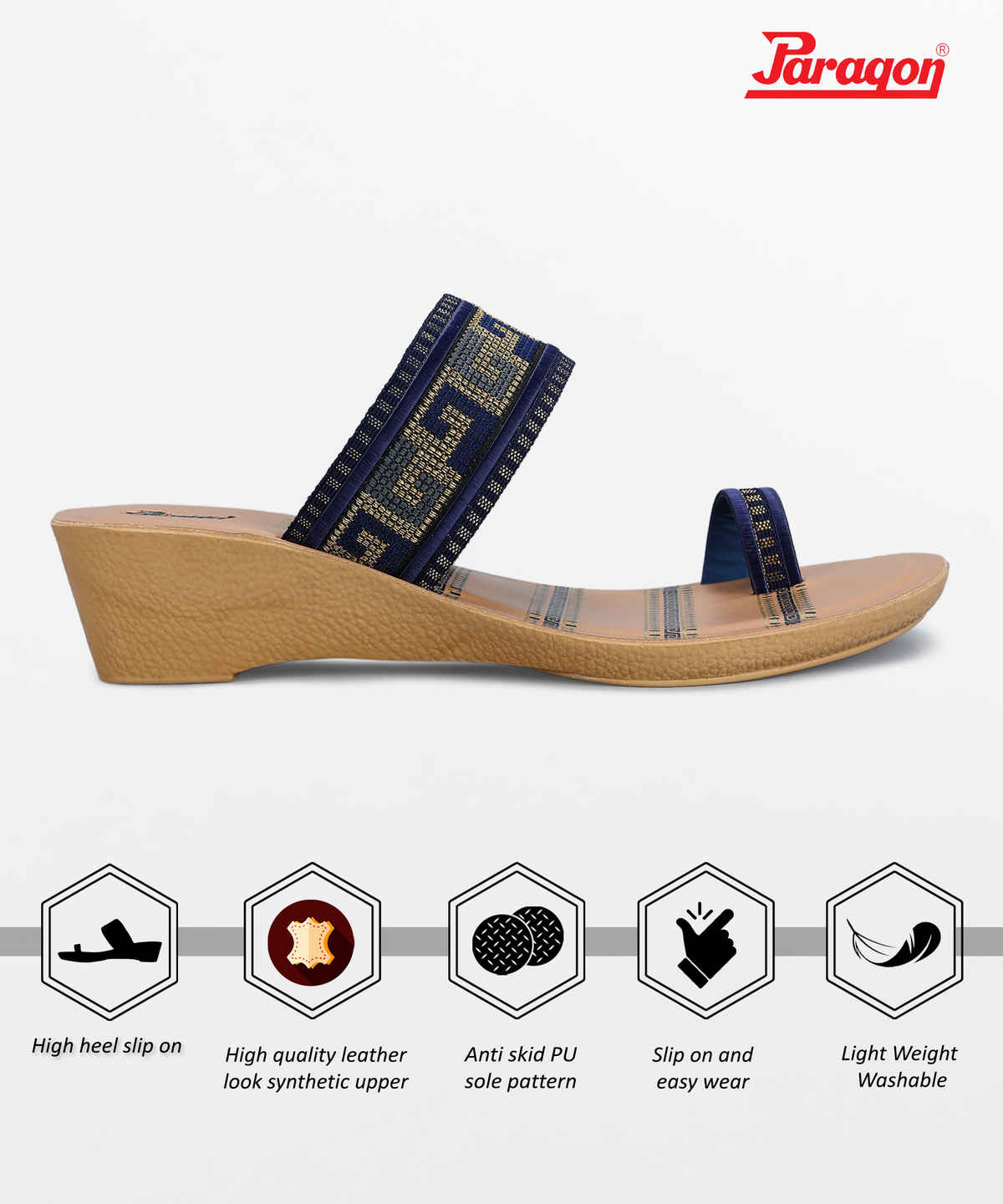 Paragon Women's Blue Pu Water Resistant Sandals PUK7027L UK 4