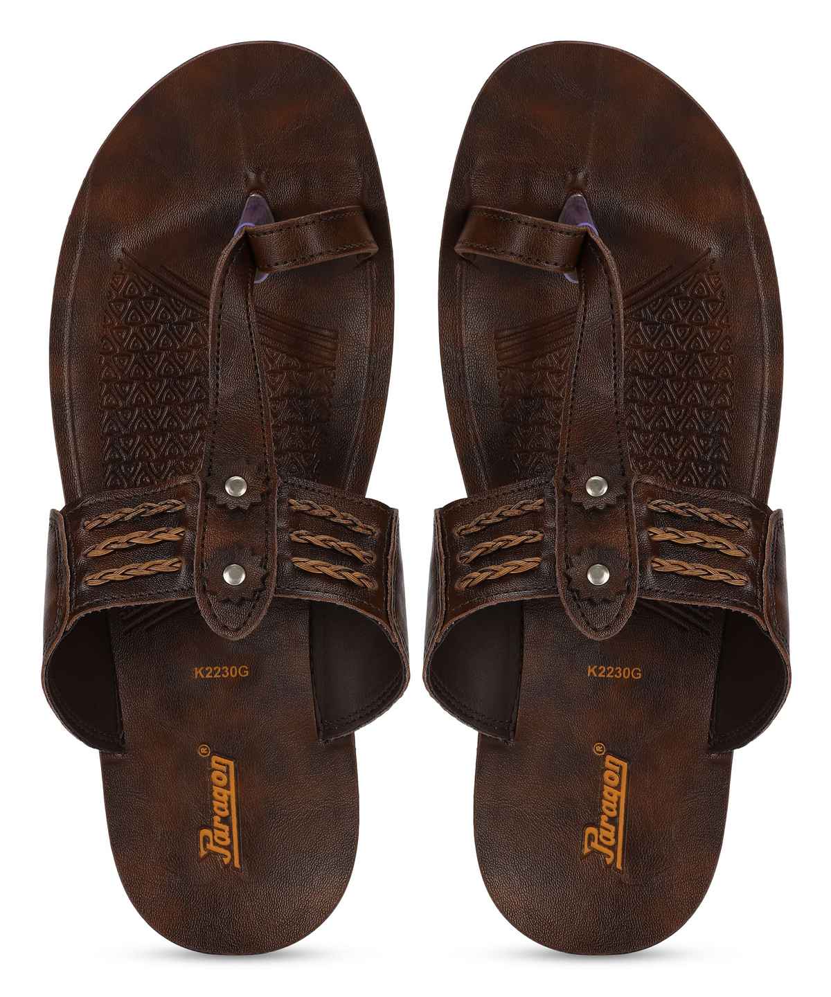 Paragon Men's Brown Pu Water Resistant Sandals PUK2230G UK 7