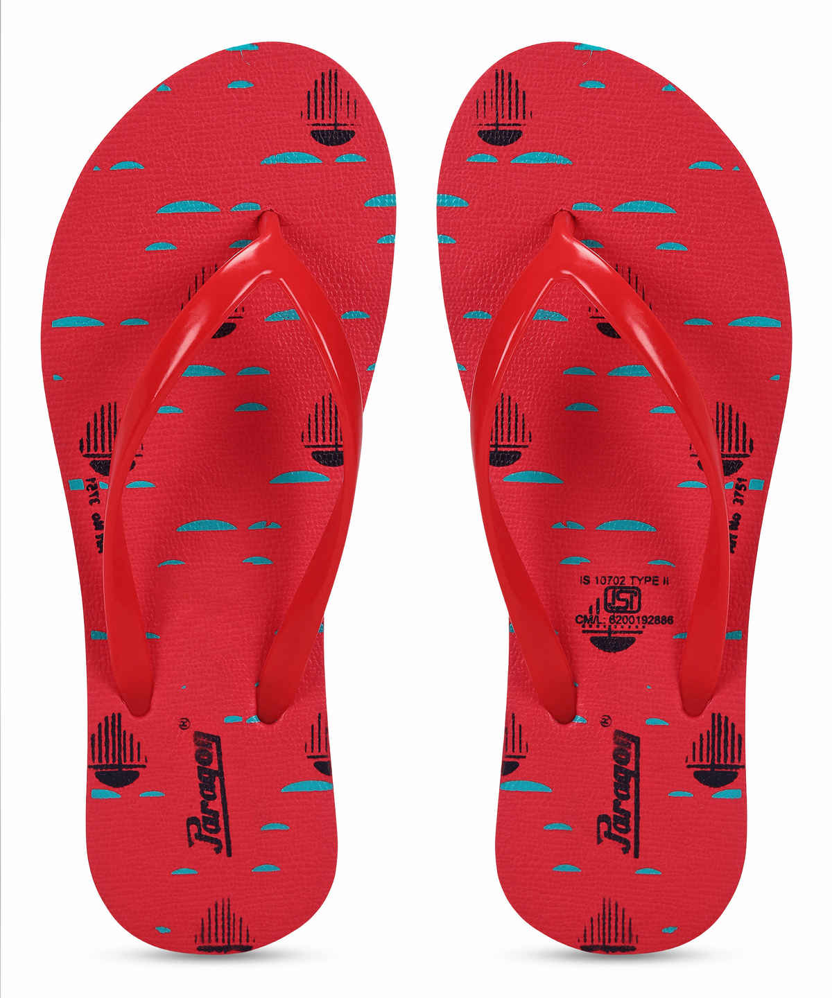Paragon Women's Lightweight & Waterproof Hawai Slipper| Red - UK 5