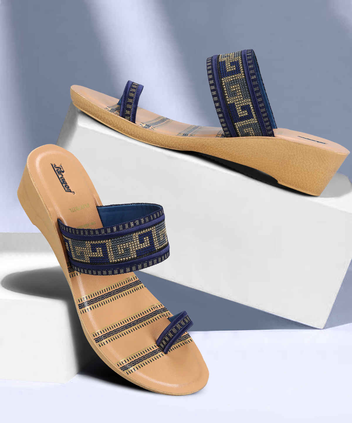 Paragon Women's Blue Pu Water Resistant Sandals PUK7027L UK 4