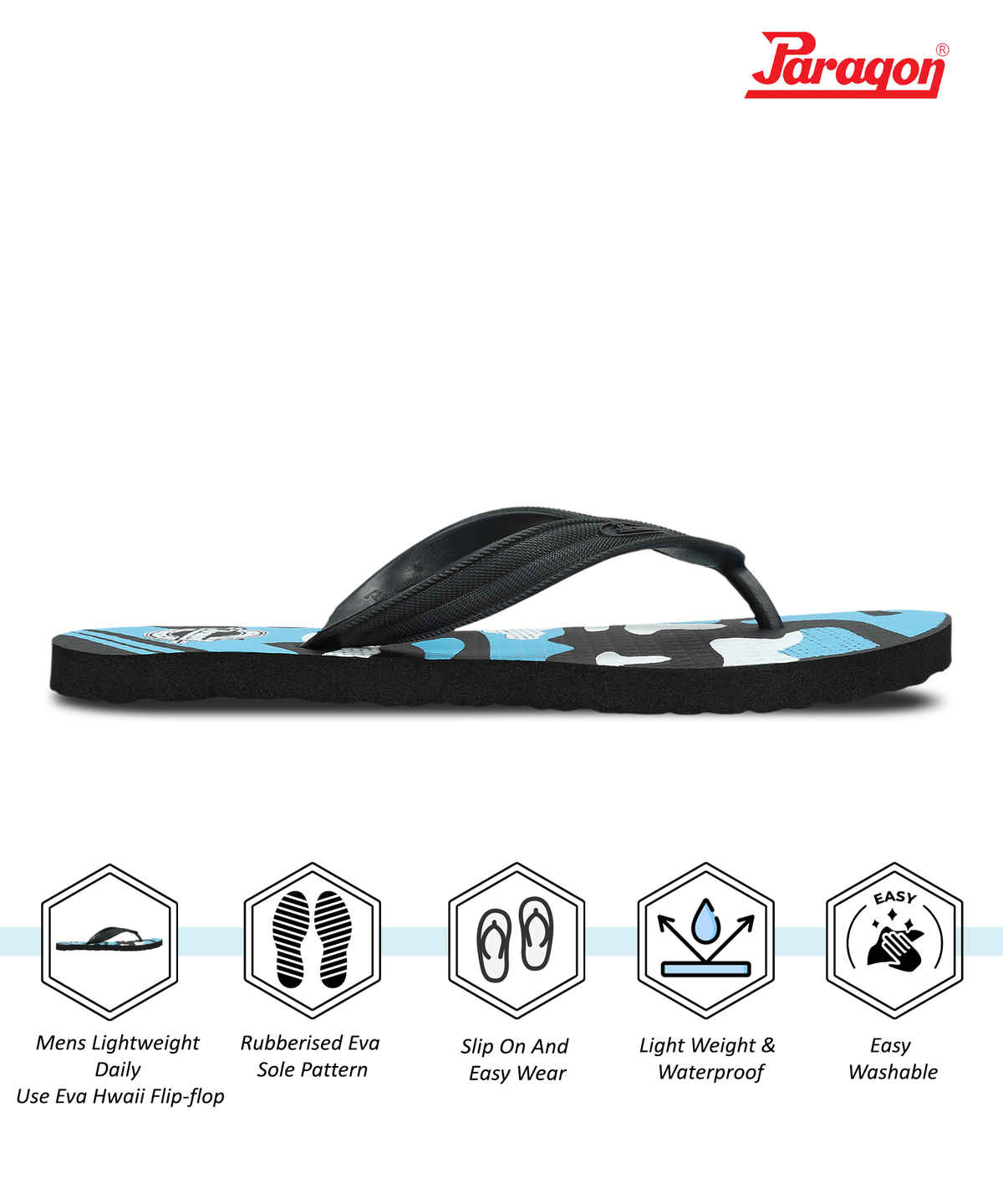 Paragon Men's Blue Hwk Slippers HWK3717G UK 8
