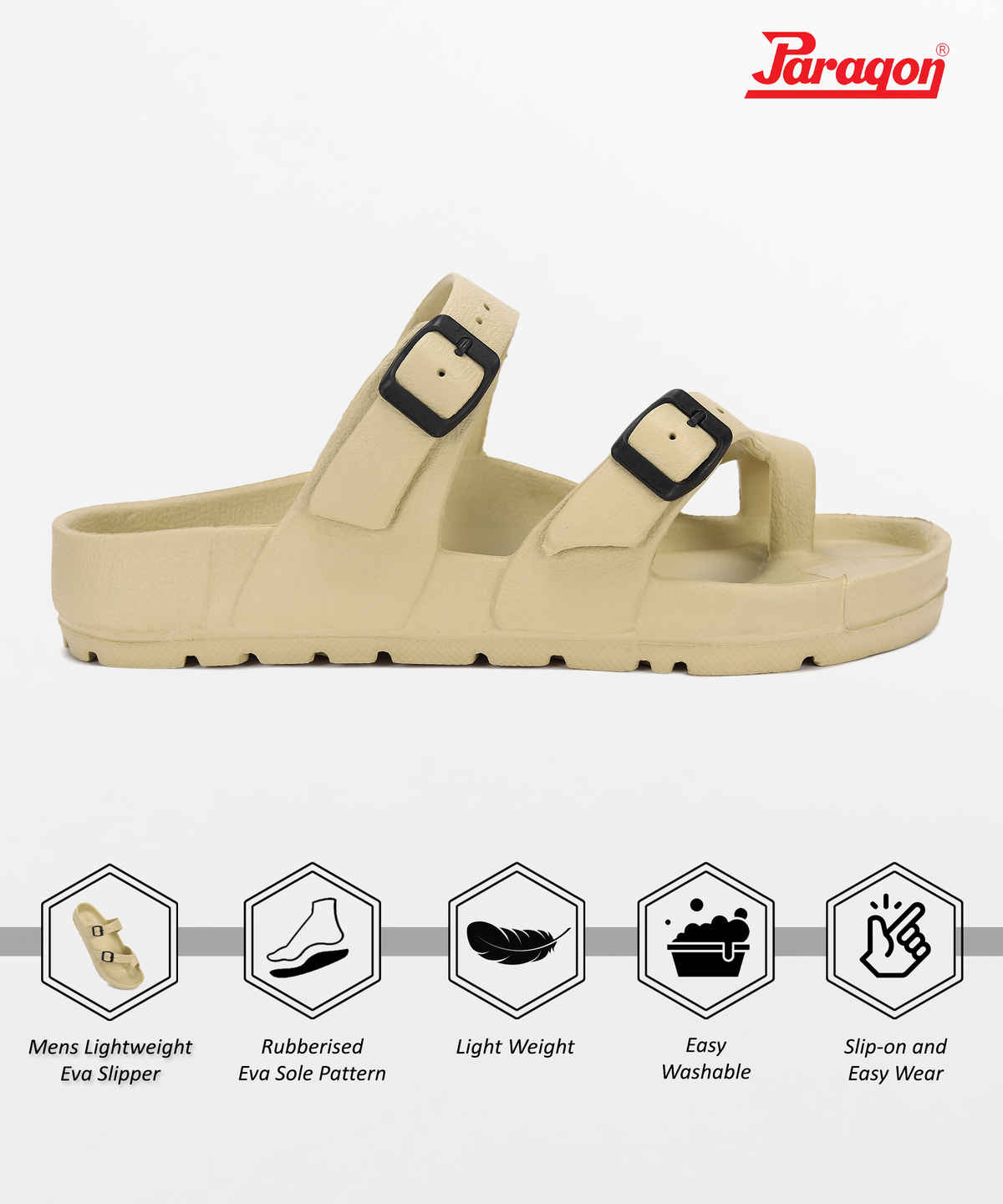Paragon Men's Beige Eva Slippers EVK3408G UK 9
