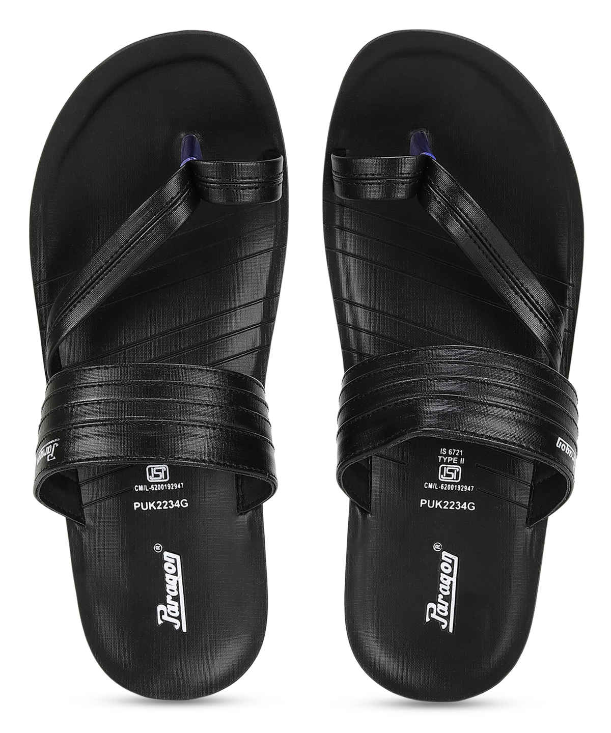 Paragon Men's Black Pu Sandals PUK2234G UK 10