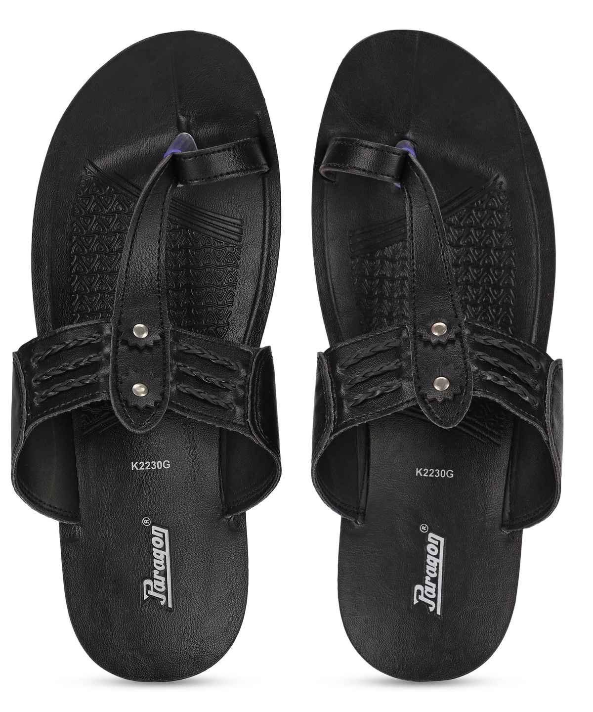 Paragon Men's Black Pu Sandals PUK2230G UK 9