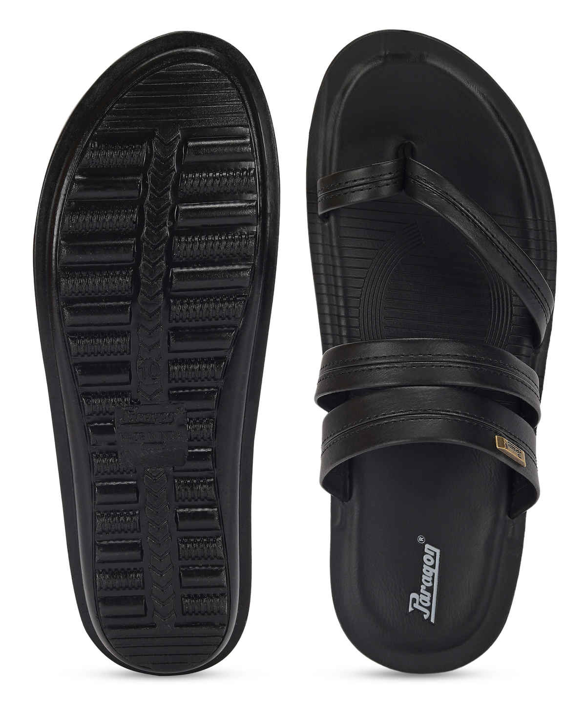 Paragon Men's Black Pu Water Resistant Sandals PUK2224G UK 7