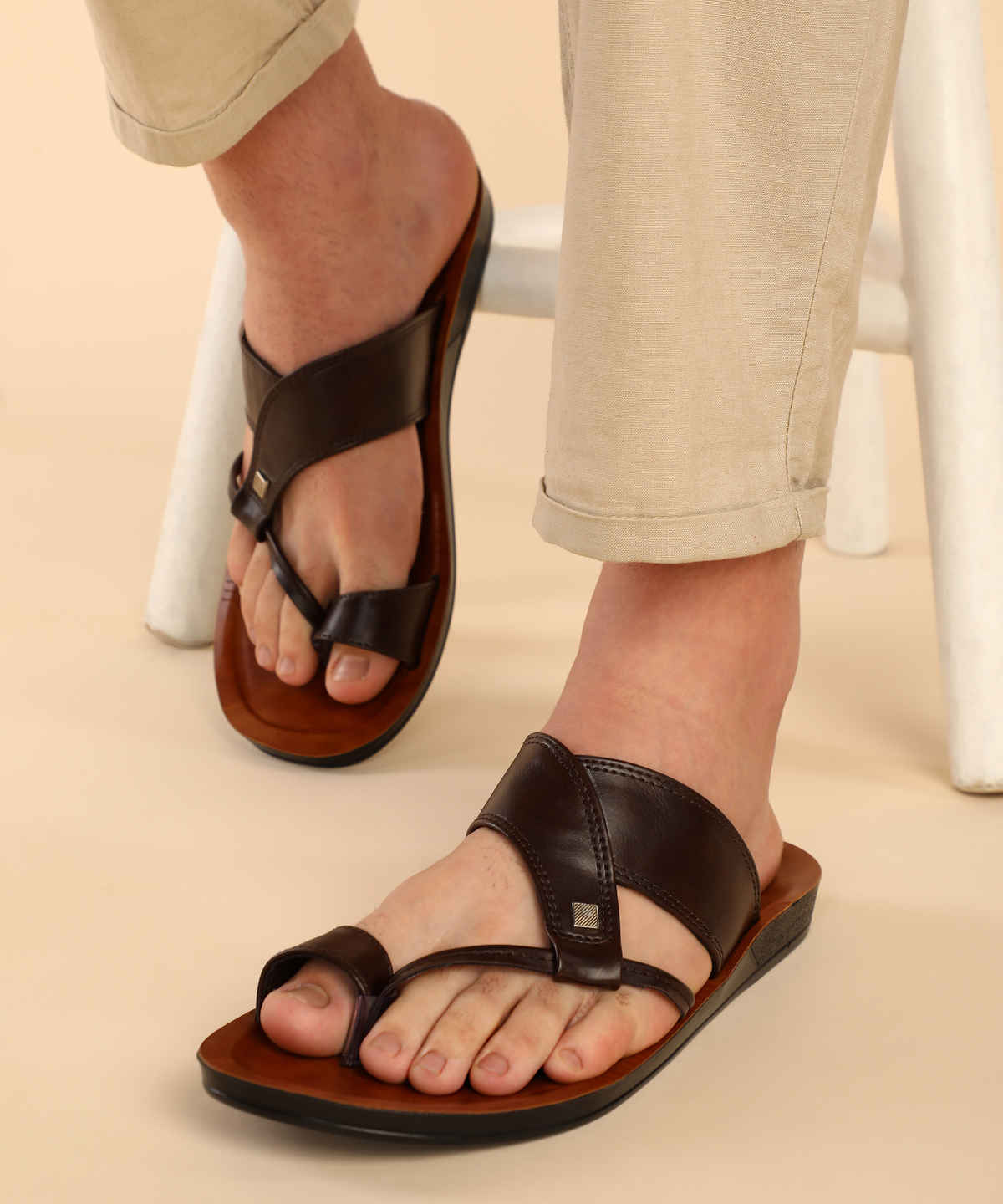 Paragon Men's Brown Pu Sandals PUK2221G UK 7