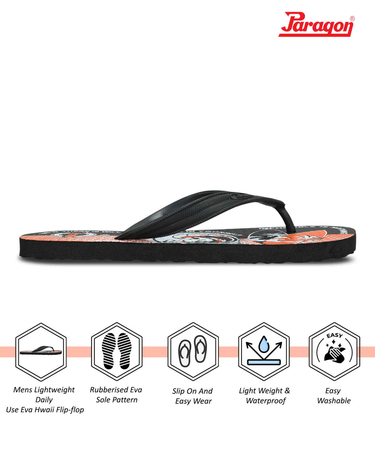 Paragon Men's Orange Hwk Slippers HWK3720G UK 7