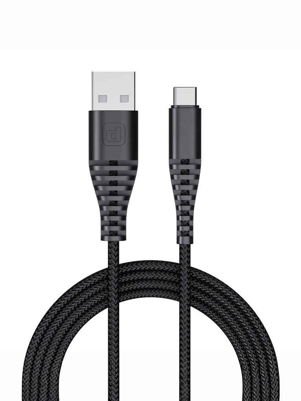 Dubstep Blaze Ultra 30W USB A to Type-C 3.5Amp Fast Charging Tangle Free Sturdy 100 cm Cable for Smartphones, Tablets & Other Type-C Devices with 480 Mbps Data Transmission - Black