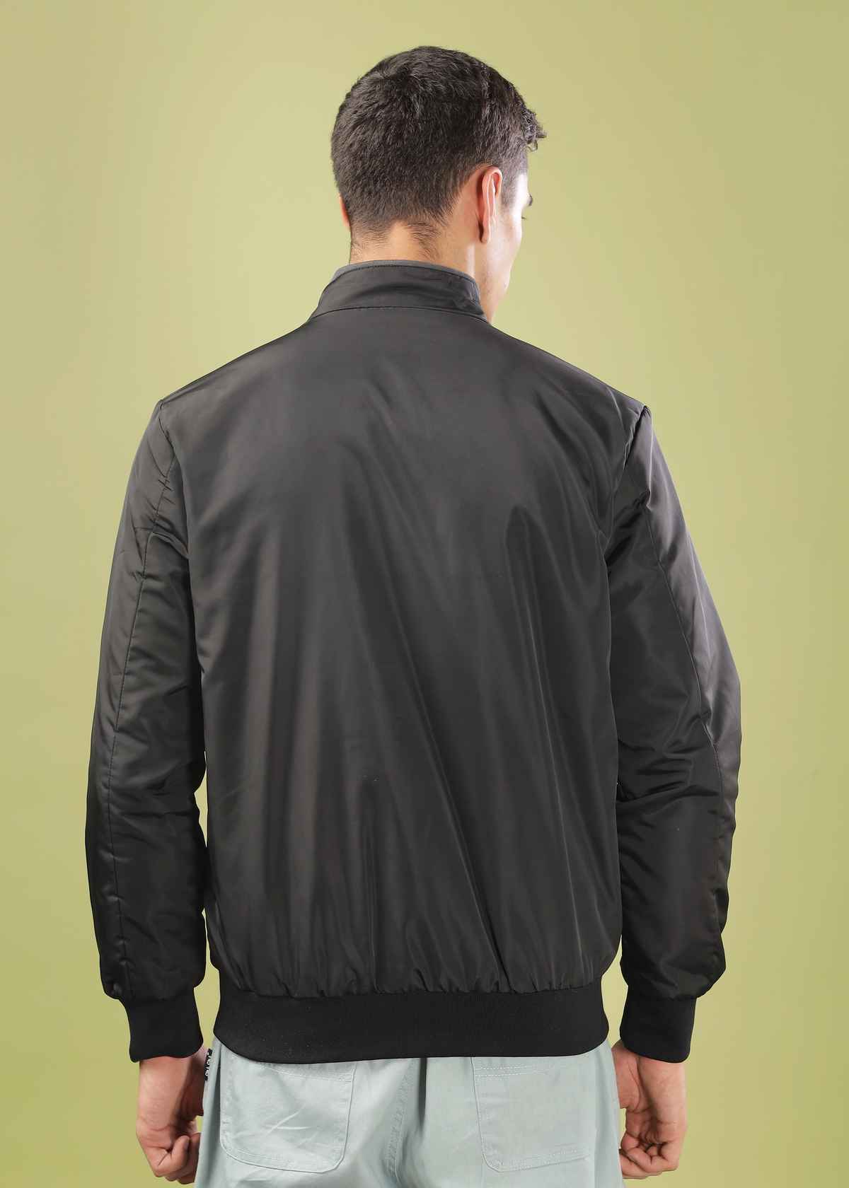 Dollar Jacket For Men - Casual Zipper Bomber For Winter | Mamwj 903 Black | S