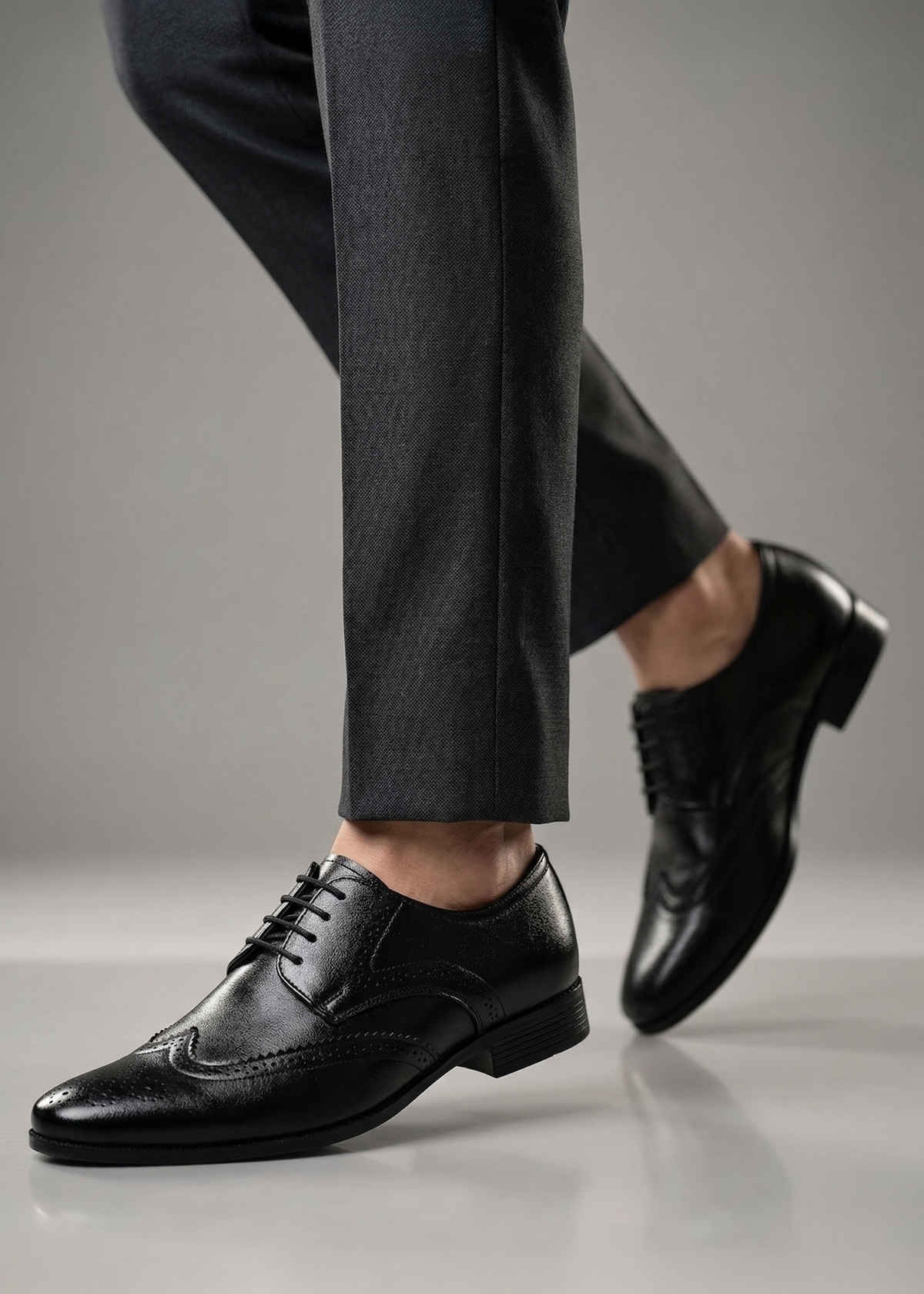 Paragon Men's Black Pvc Formal Shoes K11242G UK 10