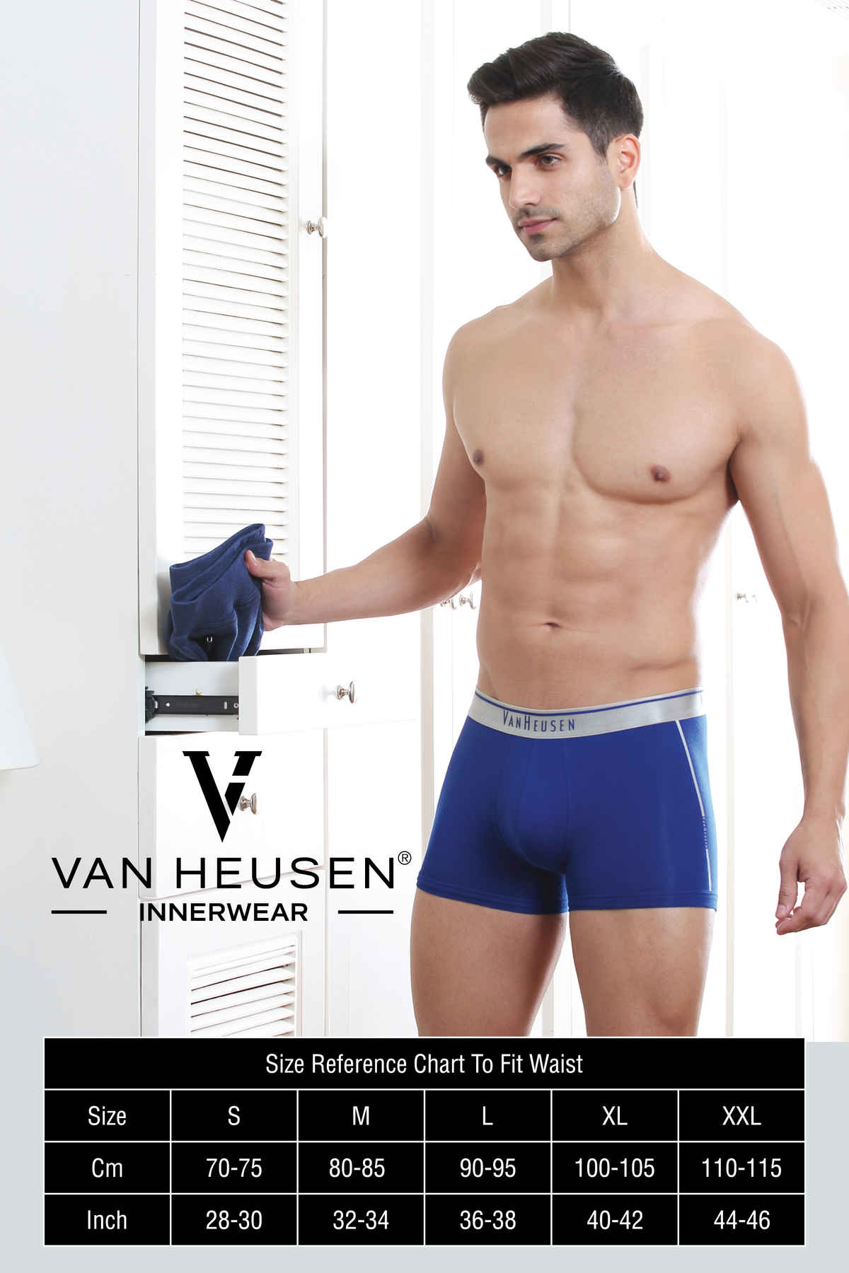 Van Heusen Apparel Men's Solid Trunks | Anti Bacterial | Olive Melange and Pure Black - XL