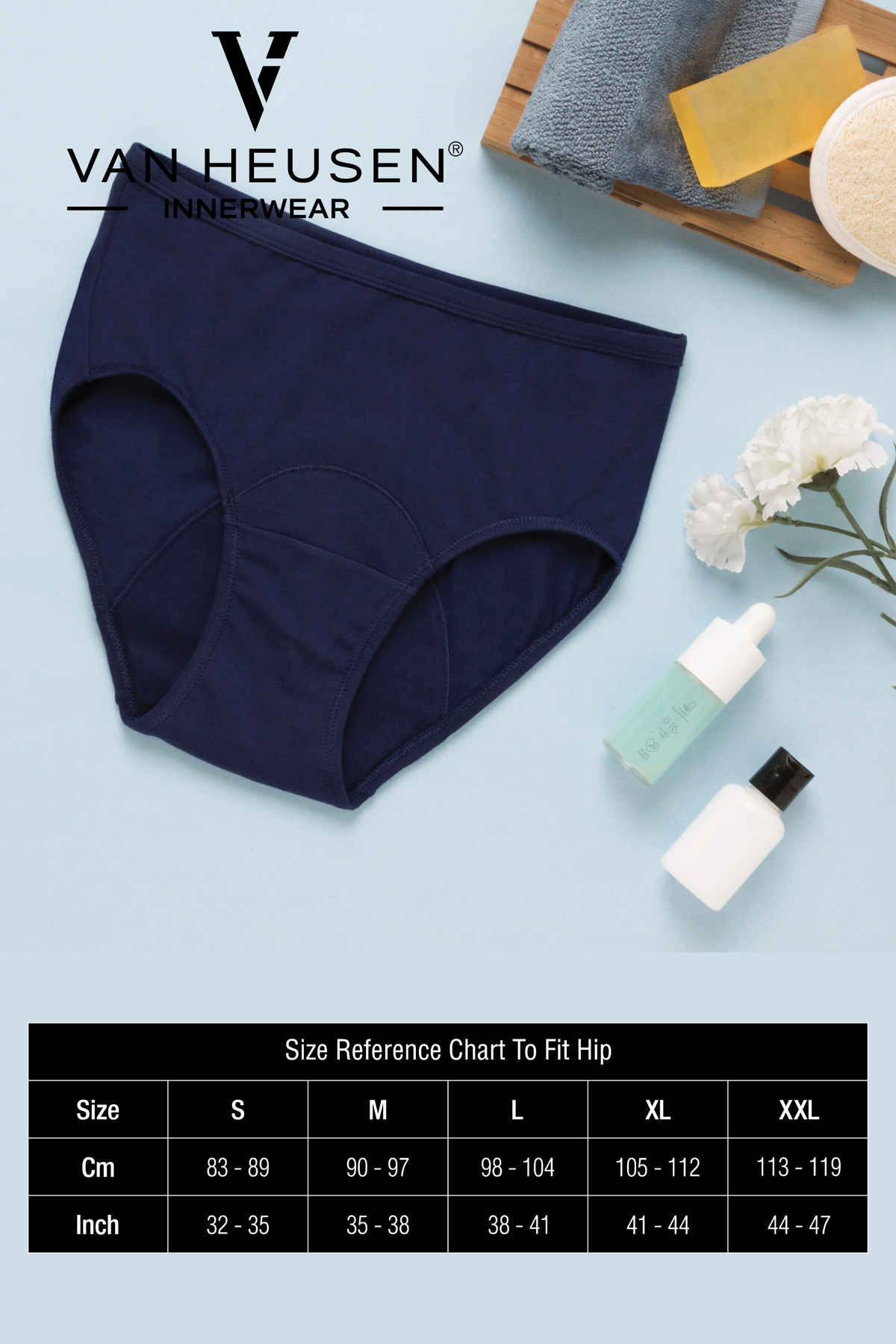 Van Heusen Women Pack of 3 Anti Bacterial Waistband Hipster Panty |XXL |Colour May Vary