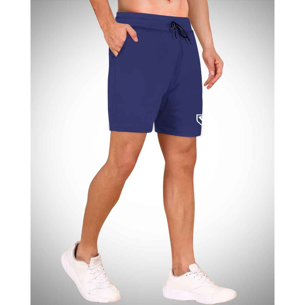Yazole Men's Sports Shorts | YZ - 02 | Navy Blue - S