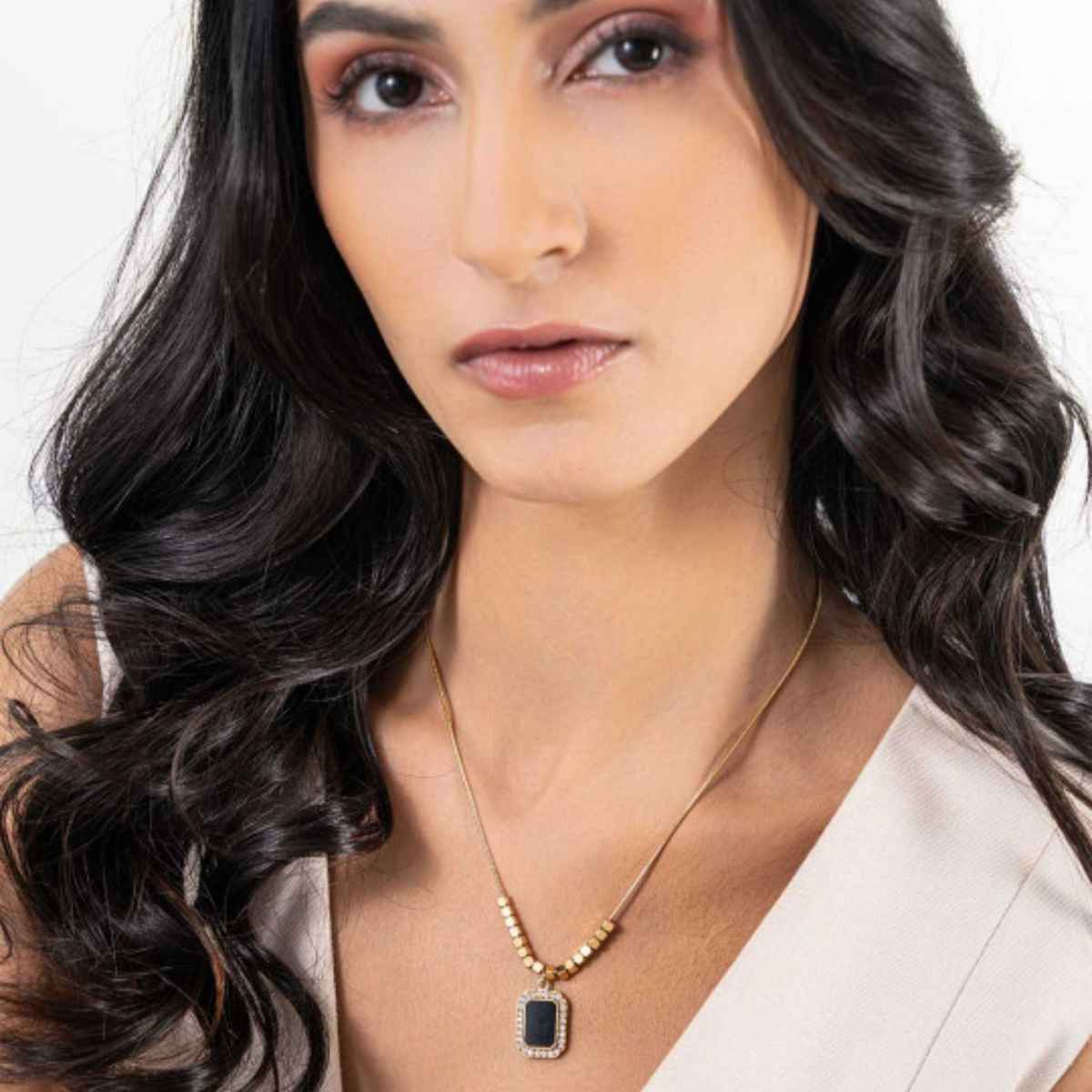 ZAISHA 18K Gold Plated Clavicle Gemstone Bar Necklace | Birthday | Anniversary | Valentines gift