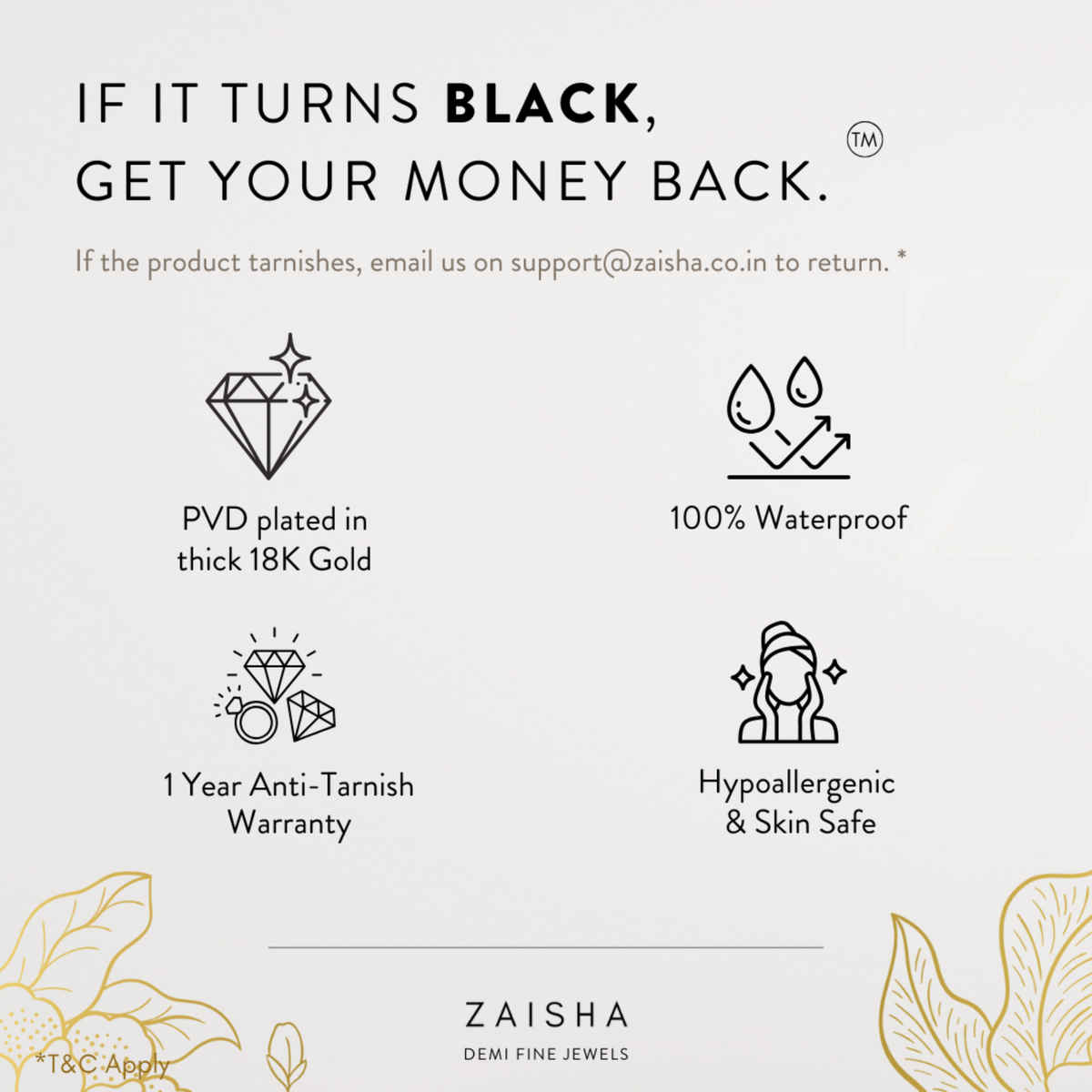 ZAISHA 18K Gold Plated Minimal Mixi Necklace | Birthday | Anniversary | Valentines gift