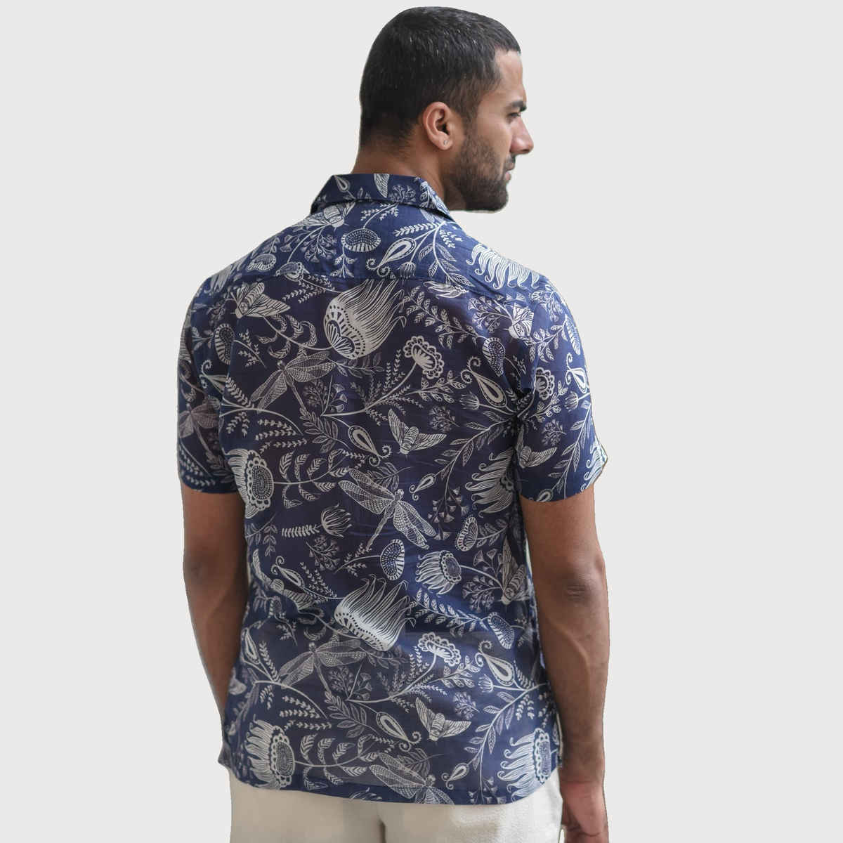 Suta Men's Cotton Shirt | Blue - L