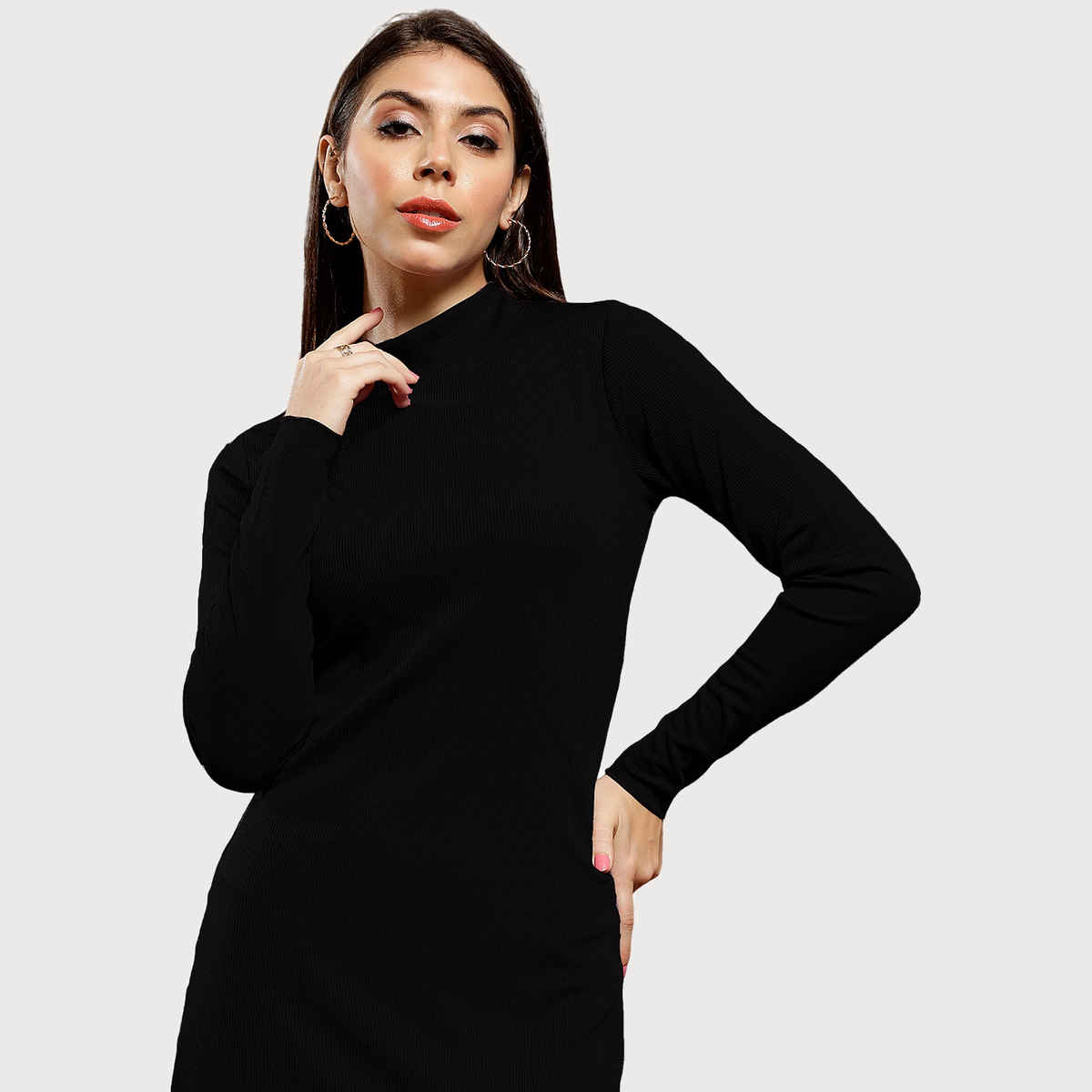 Athena Immutable Bodycon Midi Dress Black L