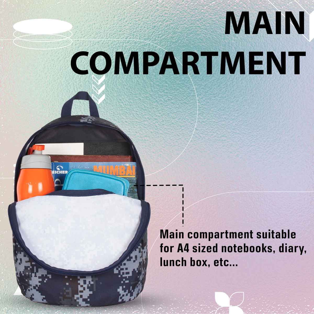 F Gear Unisex Camouflage Nylon 7 L Backpack | Navy