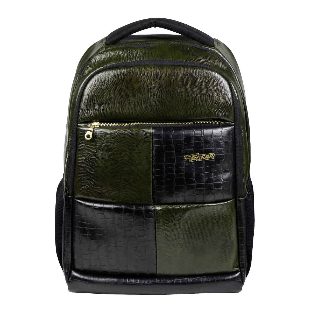 F Gear Unisex Textured Vegan Leather 26 L Laptop Backpack | Green