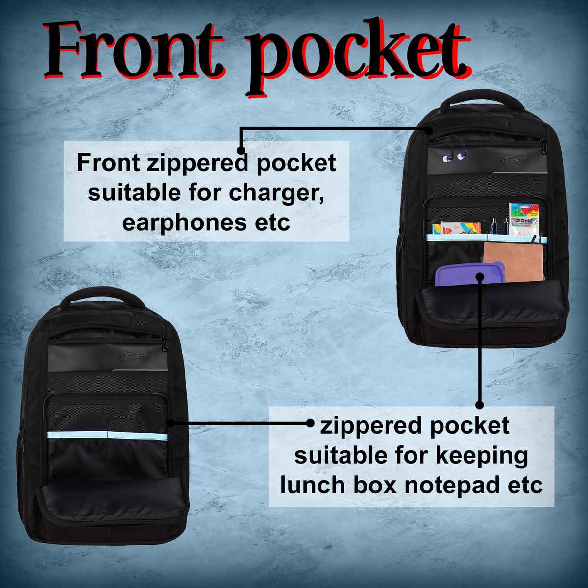 F Gear Unisex Solid Polyester 30 L Laptop Backpack | Black - One Size